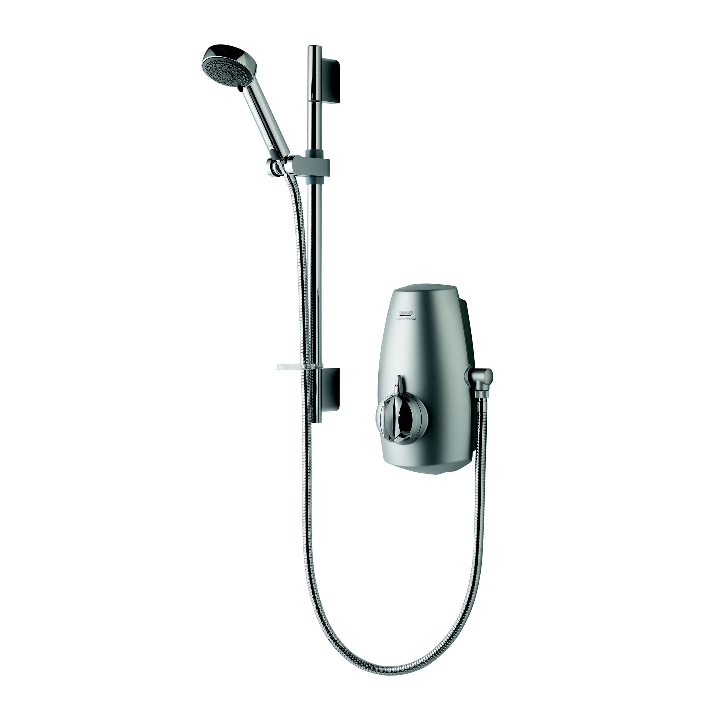 Aqualisa Aquastream Rear fed Satin chrome effect Manual Power shower