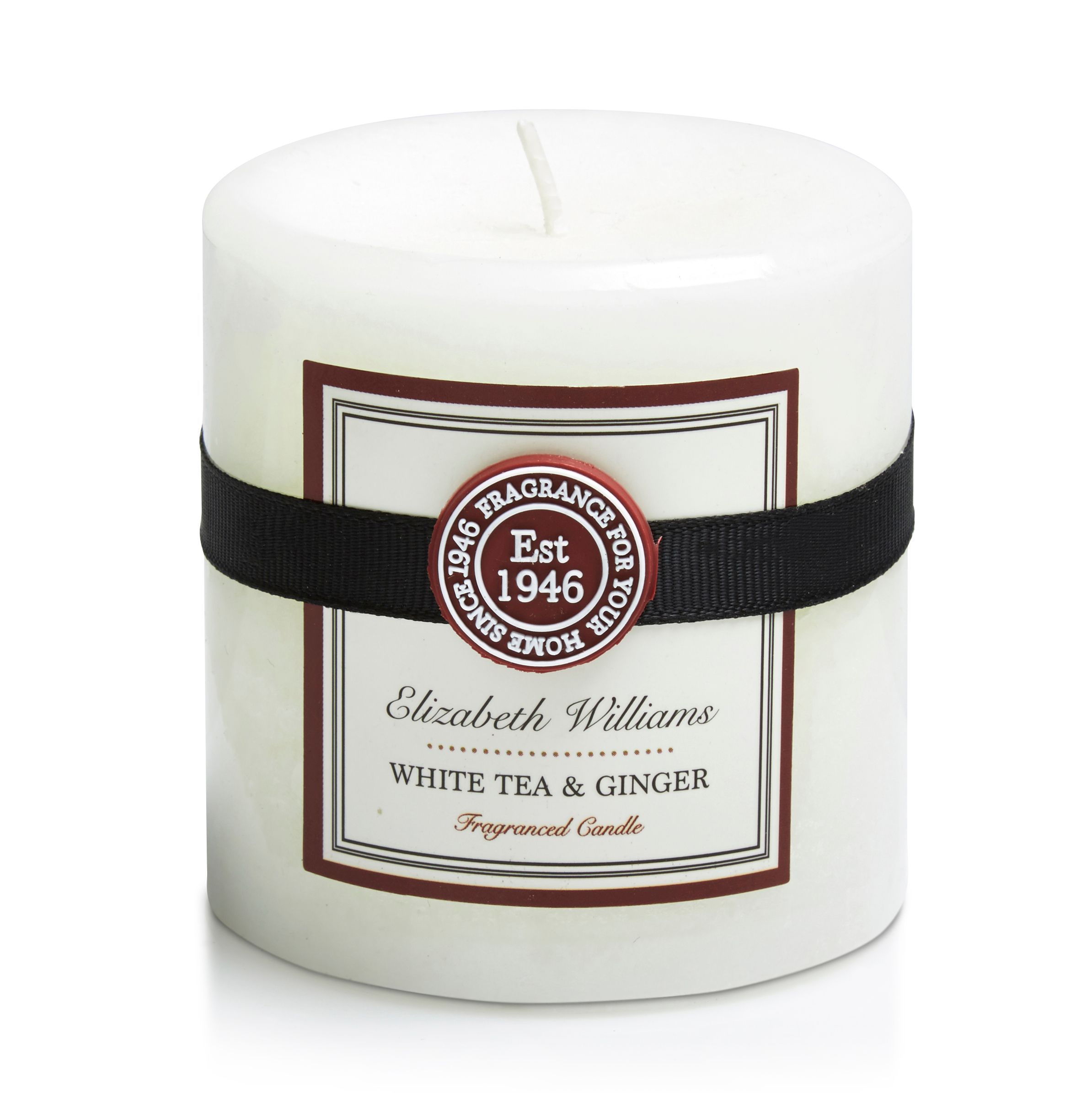 Elizabeth Williams White Tea & Ginger Pillar Candle Departments DIY