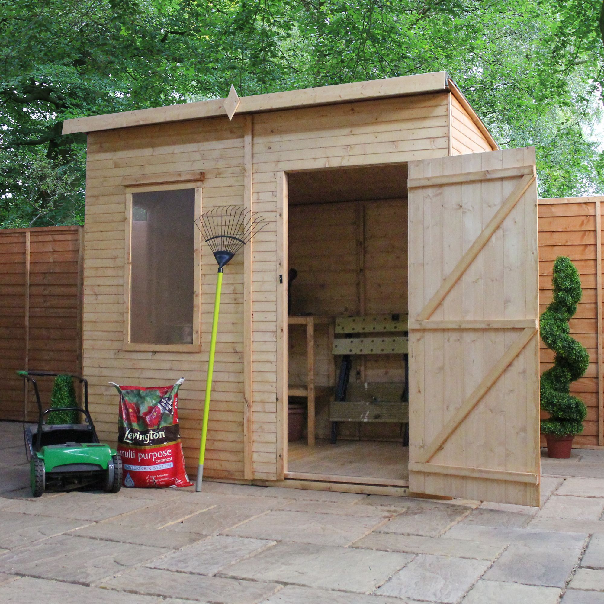 8x6 Aero Curved roof Shiplap Wooden Shed | Departments 