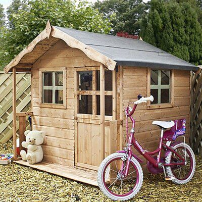 wooden playhouse with assembly