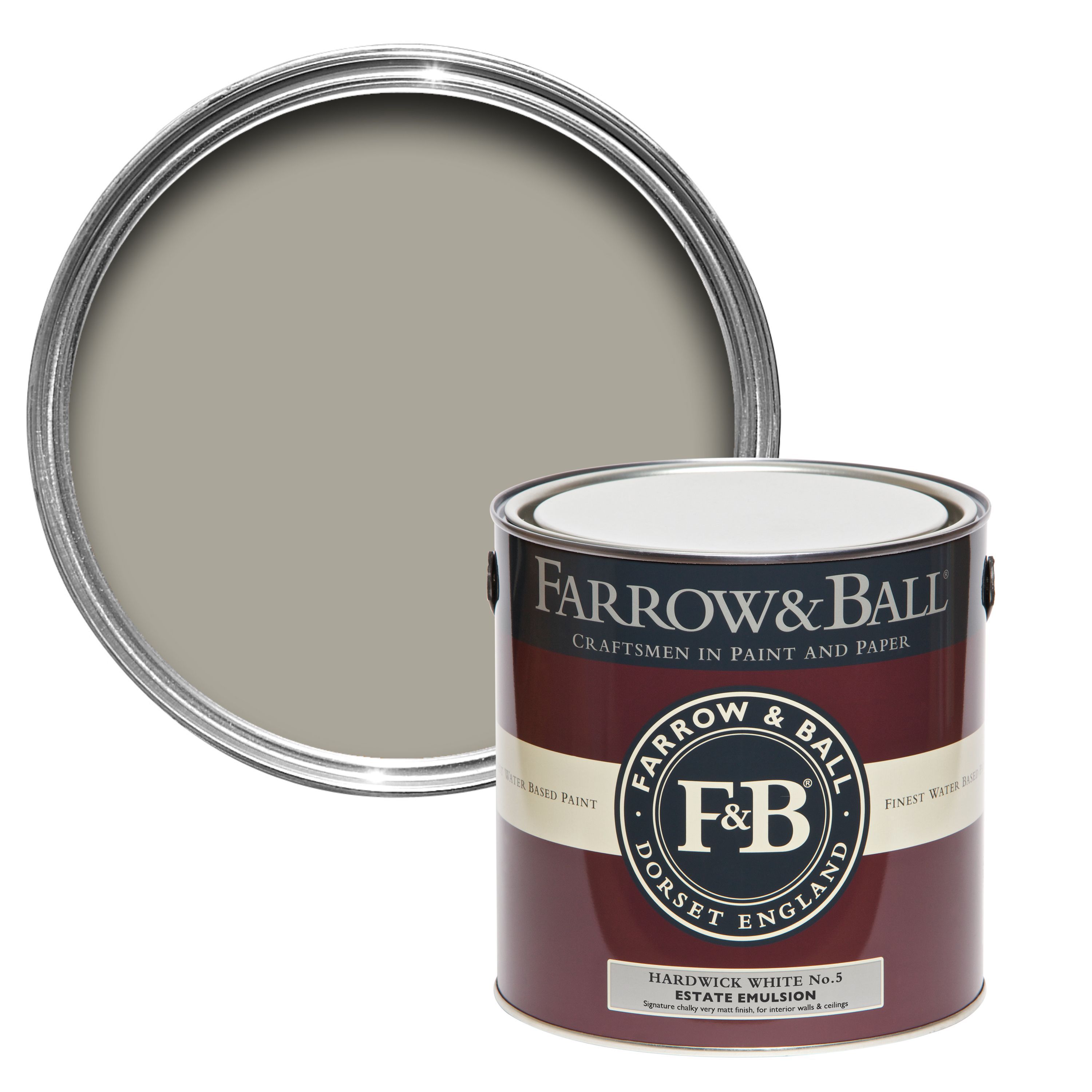 Farrow & Ball Hardwick White no.5 Matt Estate emulsion paint 2.5L