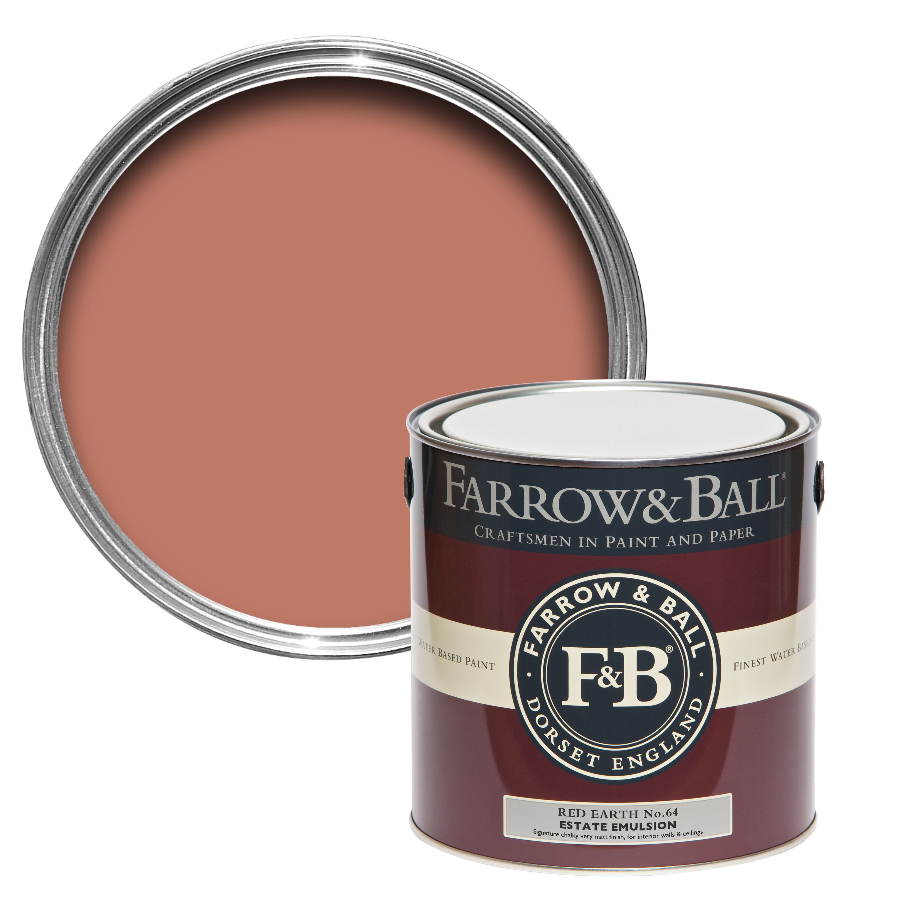 Farrow & Ball Red Earth no.64 Matt Estate emulsion paint 2.5L