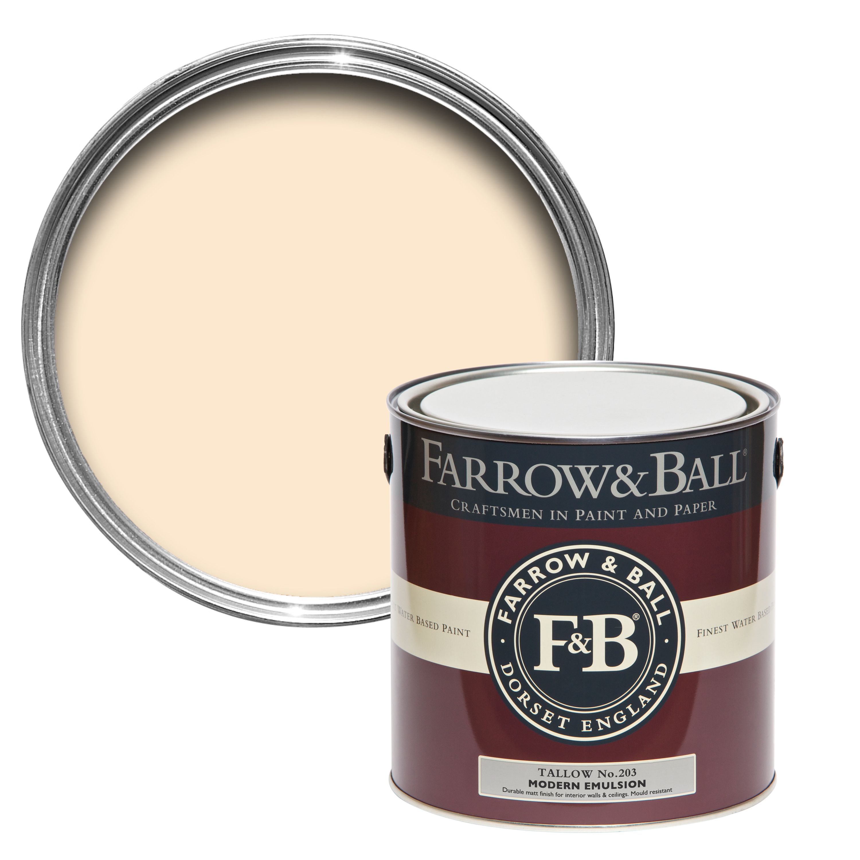 Farrow & Ball Tallow no.203 Matt Modern emulsion paint 2.5L