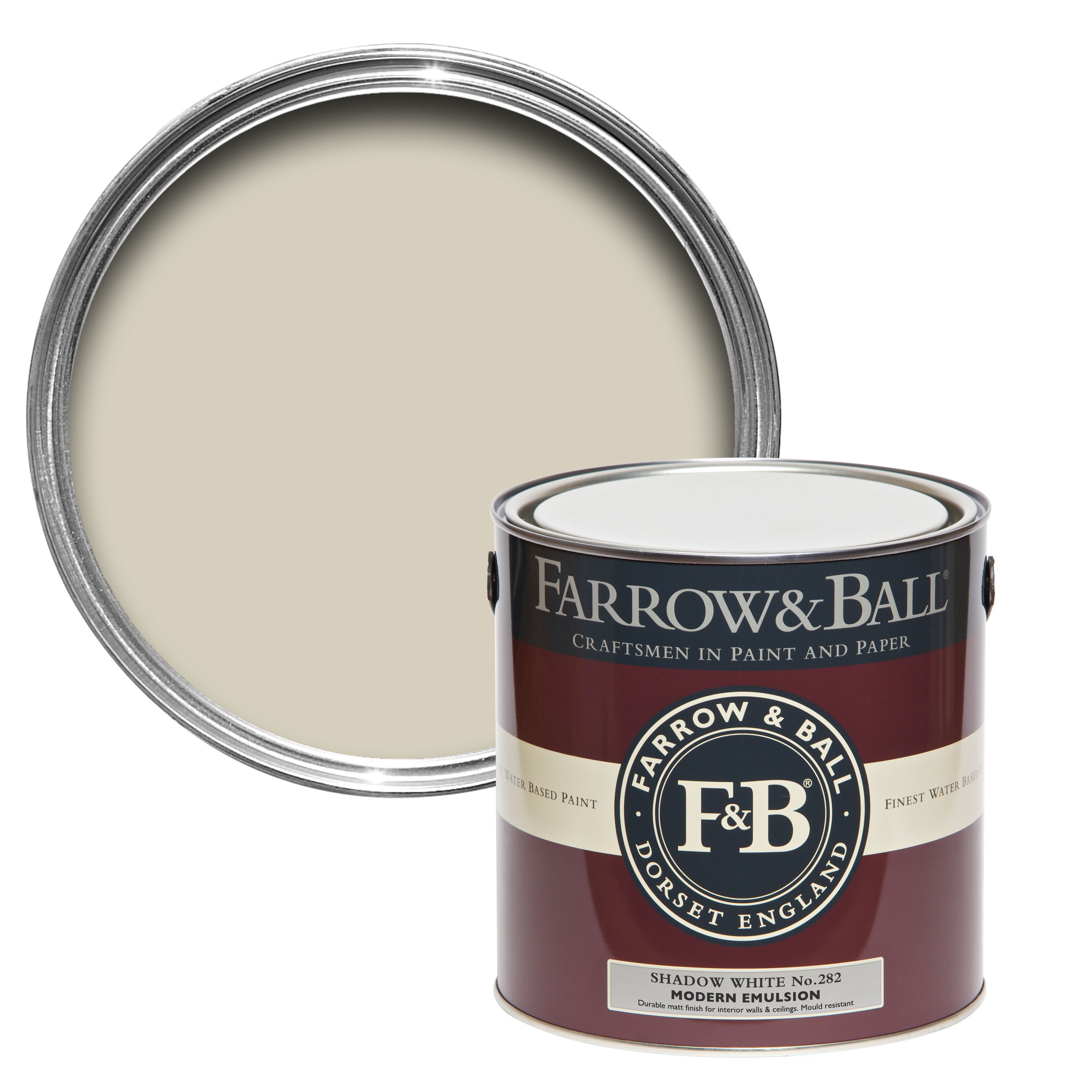 Betere Farrow & Ball Modern Shadow white No.282 Matt Emulsion paint, 2.5L PJ-89