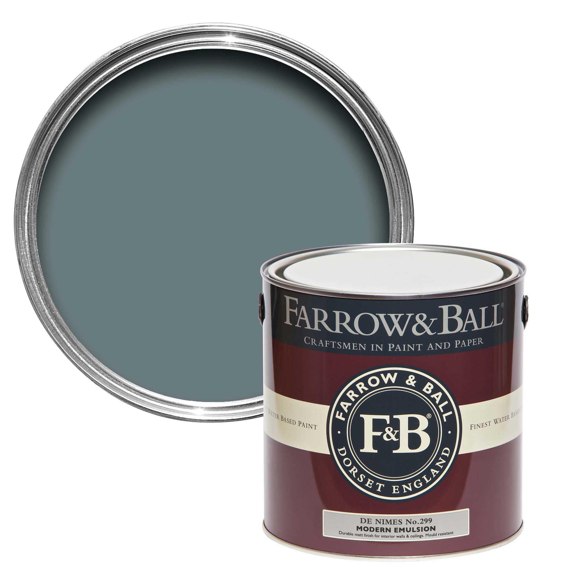 Farrow & Ball Modern De nimes No.299 Matt Emulsion paint, 2.5L
