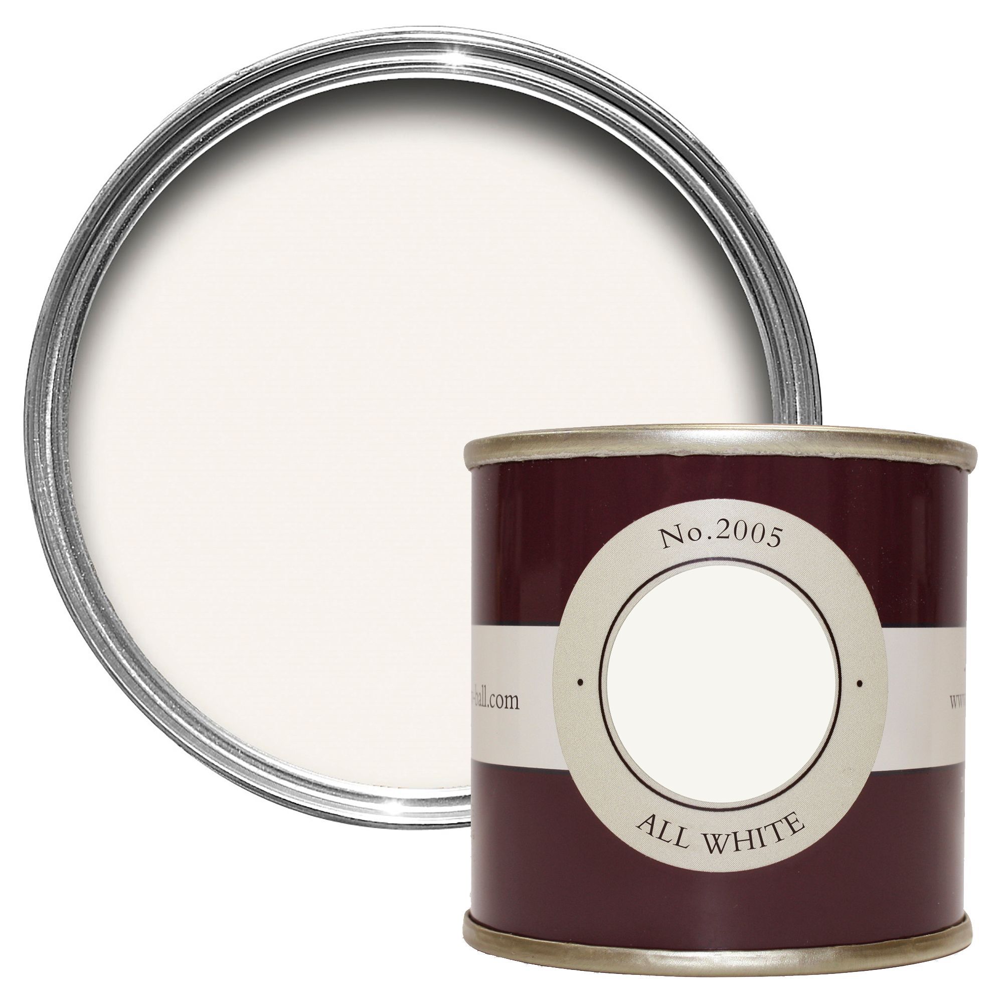 Farrow & Ball All White no.2005 Estate emulsion paint 0.1L Tester pot