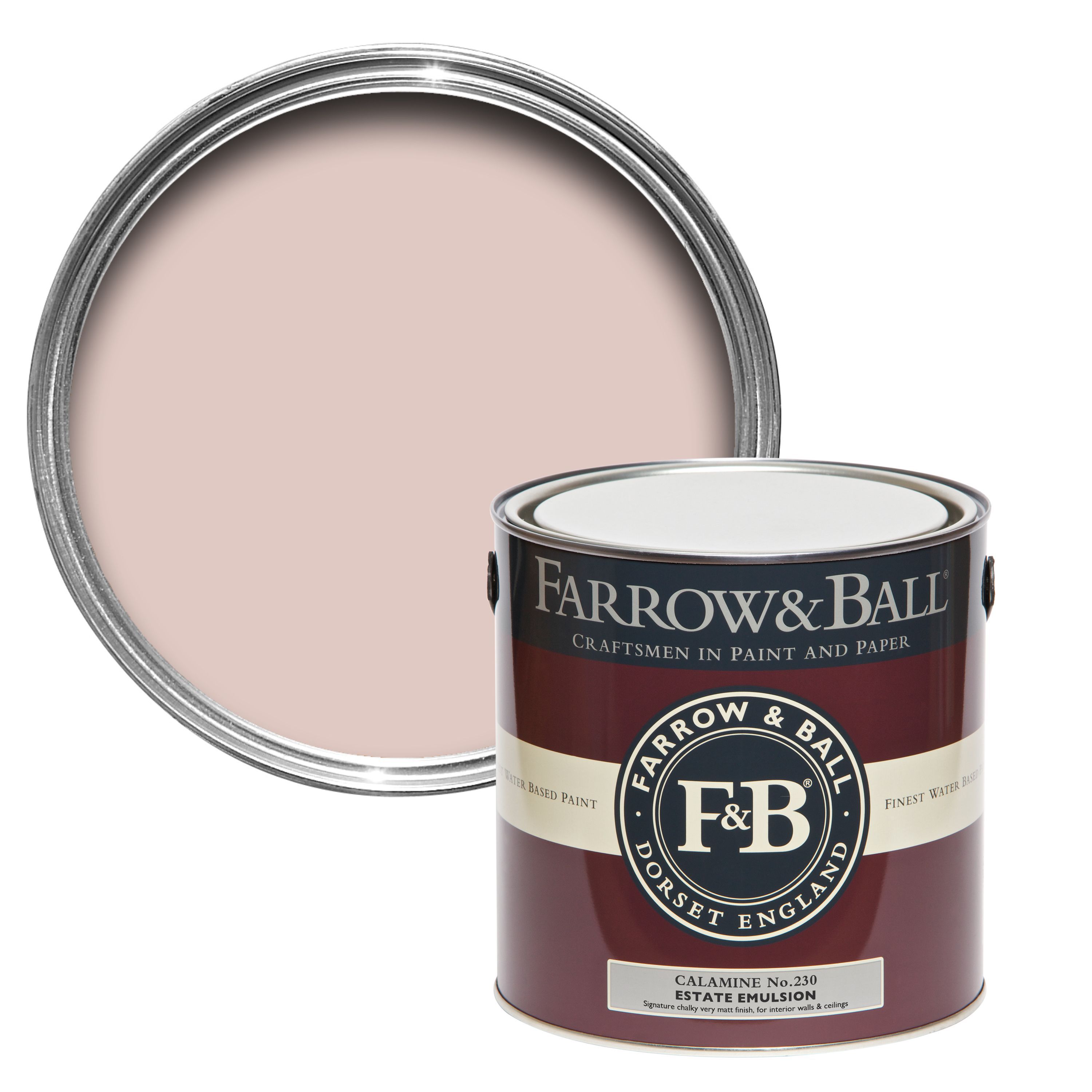 Farrow & Ball Calamine no.230 Matt Estate emulsion paint 2.5L