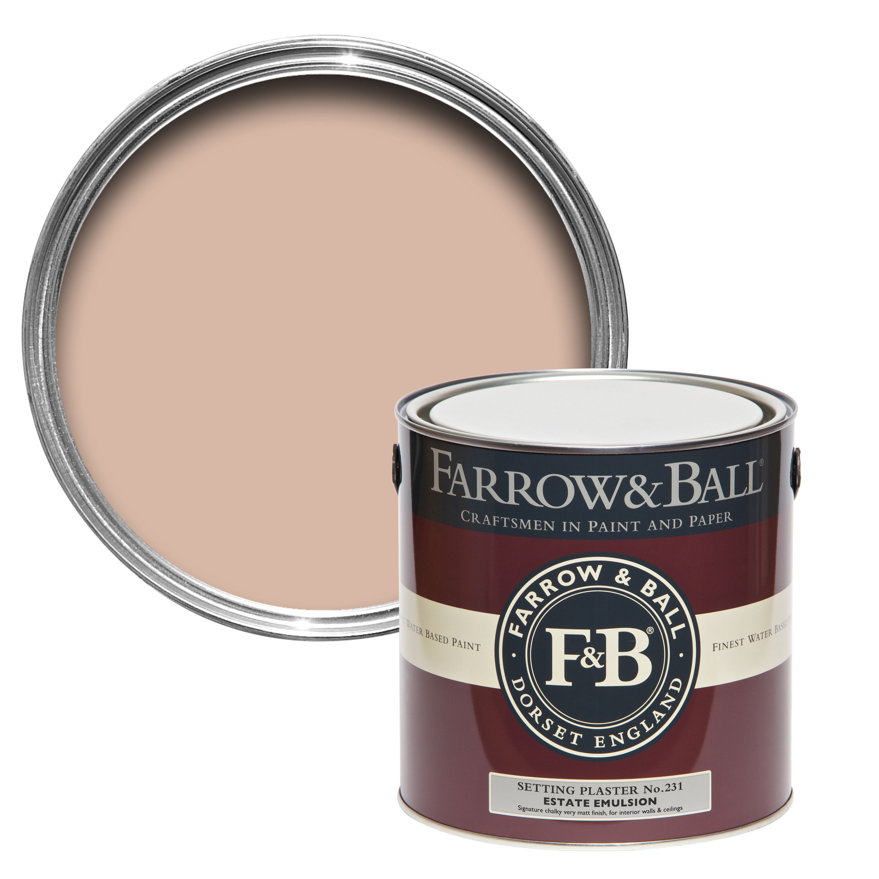 Farrow & Ball Setting Plaster no.231 Matt Estate emulsion paint 2.5L