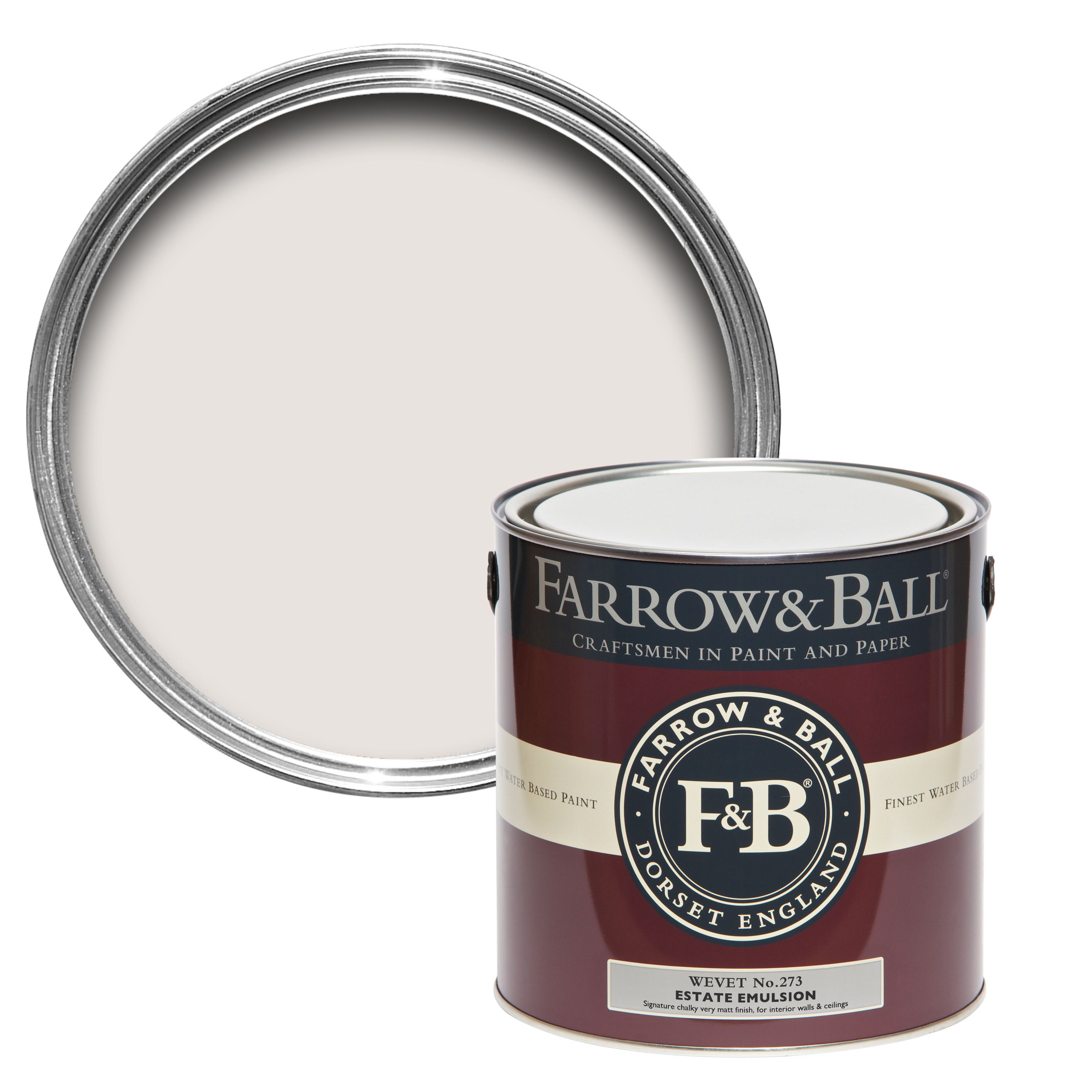 Farrow Ball Wevet No 273 Matt Estate Emulsion Paint 2 5L   5029496887327 01c