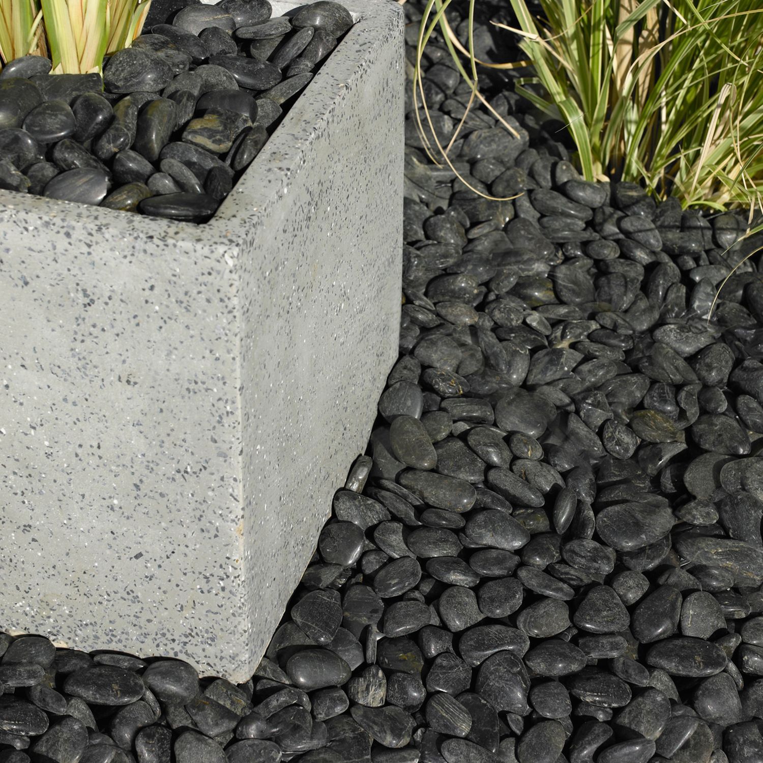 Polished Black Chinese Pebbles 5kg | Departments | DIY at B&Q