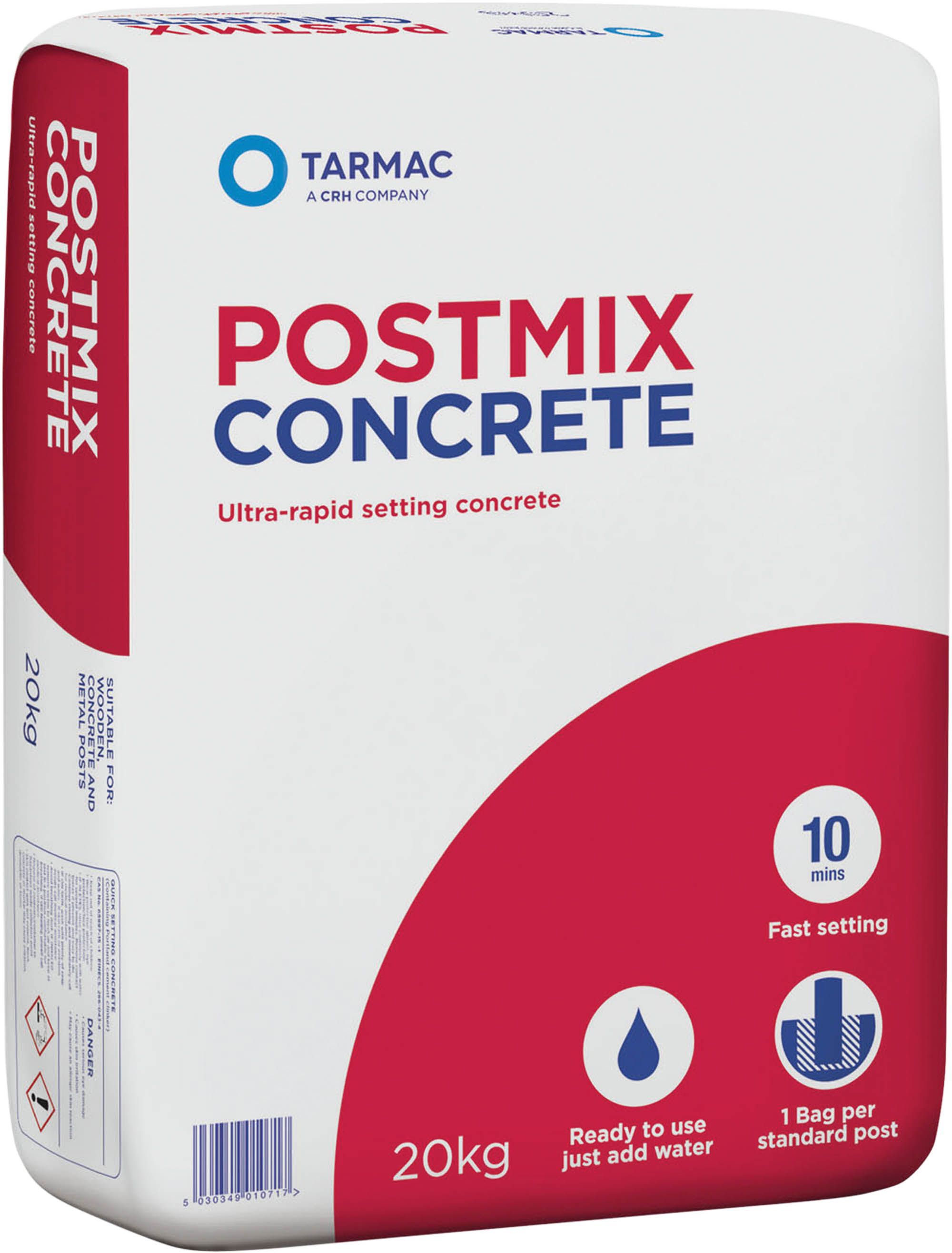 Tarmac Cementitious Ultra Rapid setting Postmix Concrete 20kg Bag