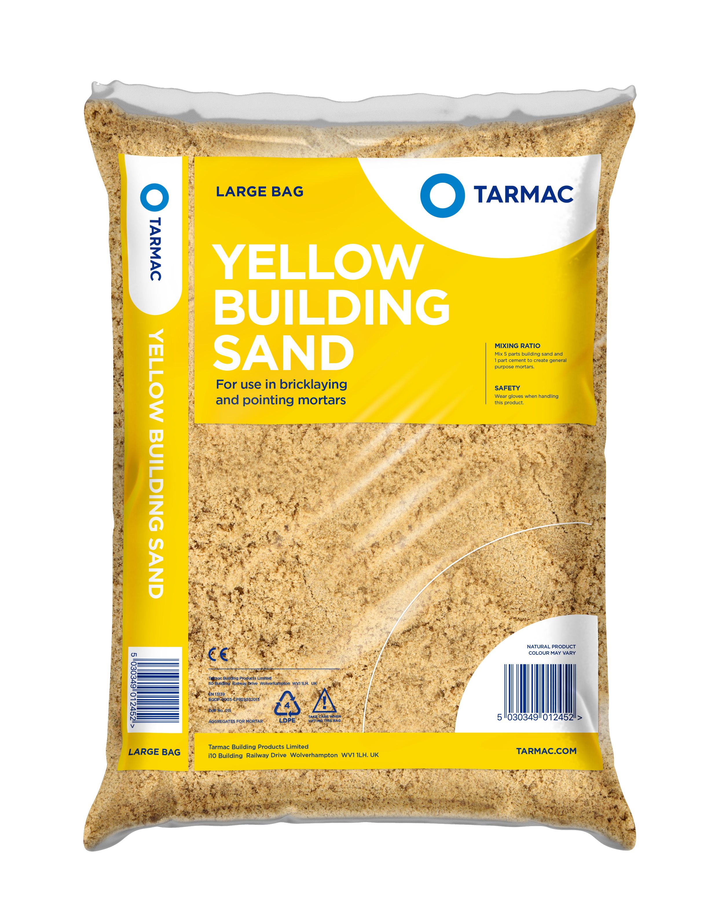 Tarmac Yellow Building Sand, Large Bag