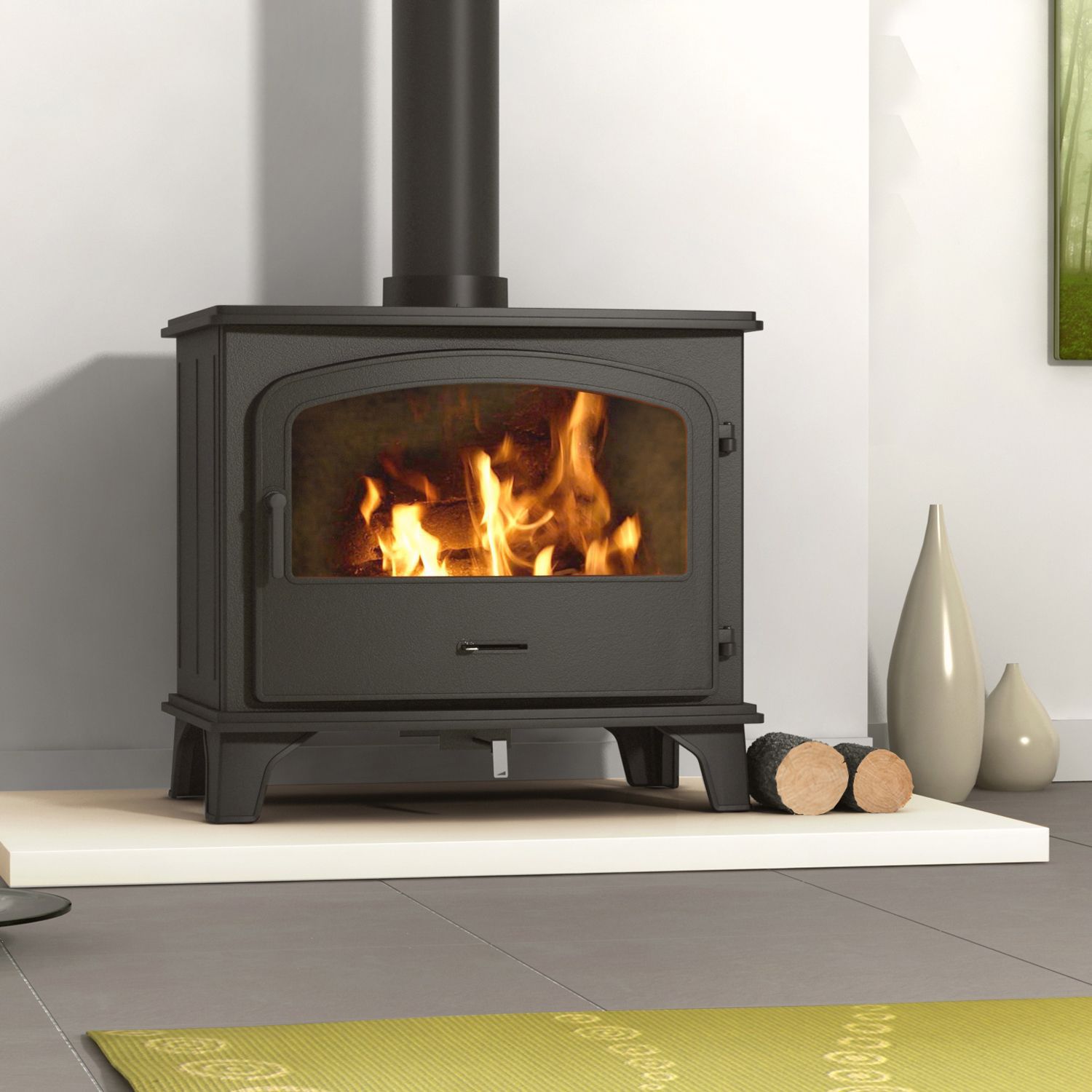 Be Modern Ohio Solid Fuel Solid Fuel Stove, 7 kW 