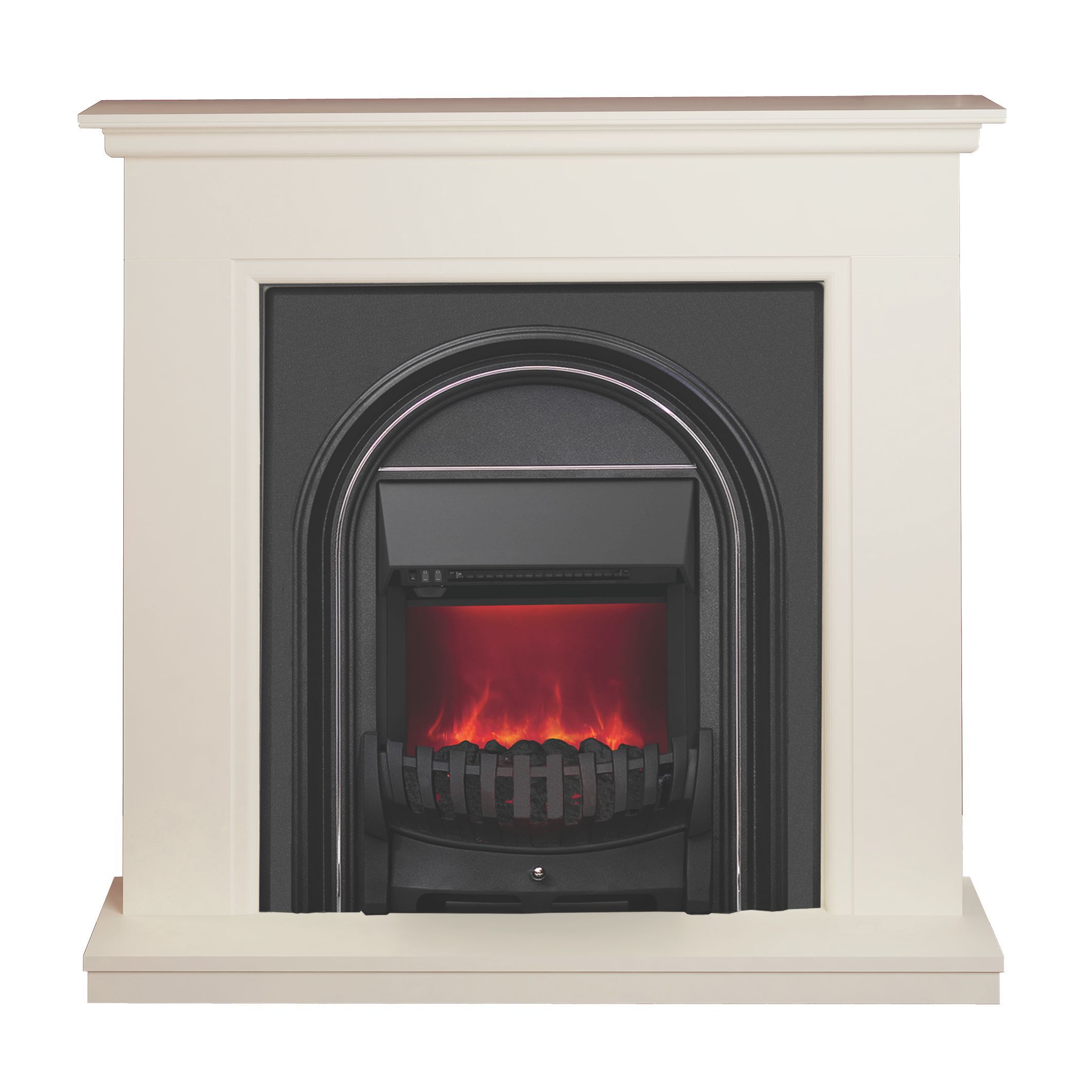 Be Modern Colville Soft White Anthracite Led Electric Fire Suite