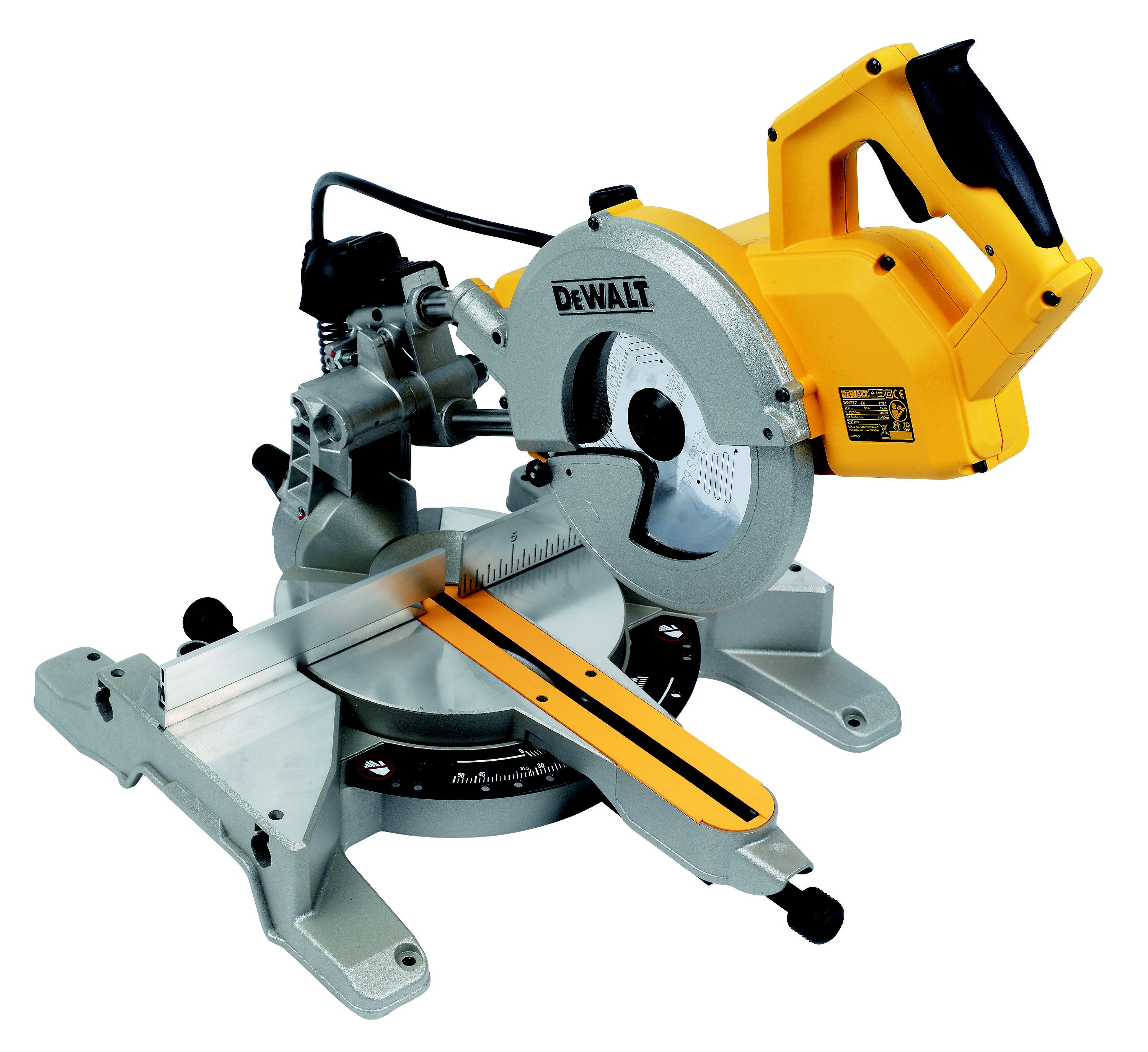 DeWalt 1800W 240V 216mm Sliding Compound Mitre Saw DW777GB