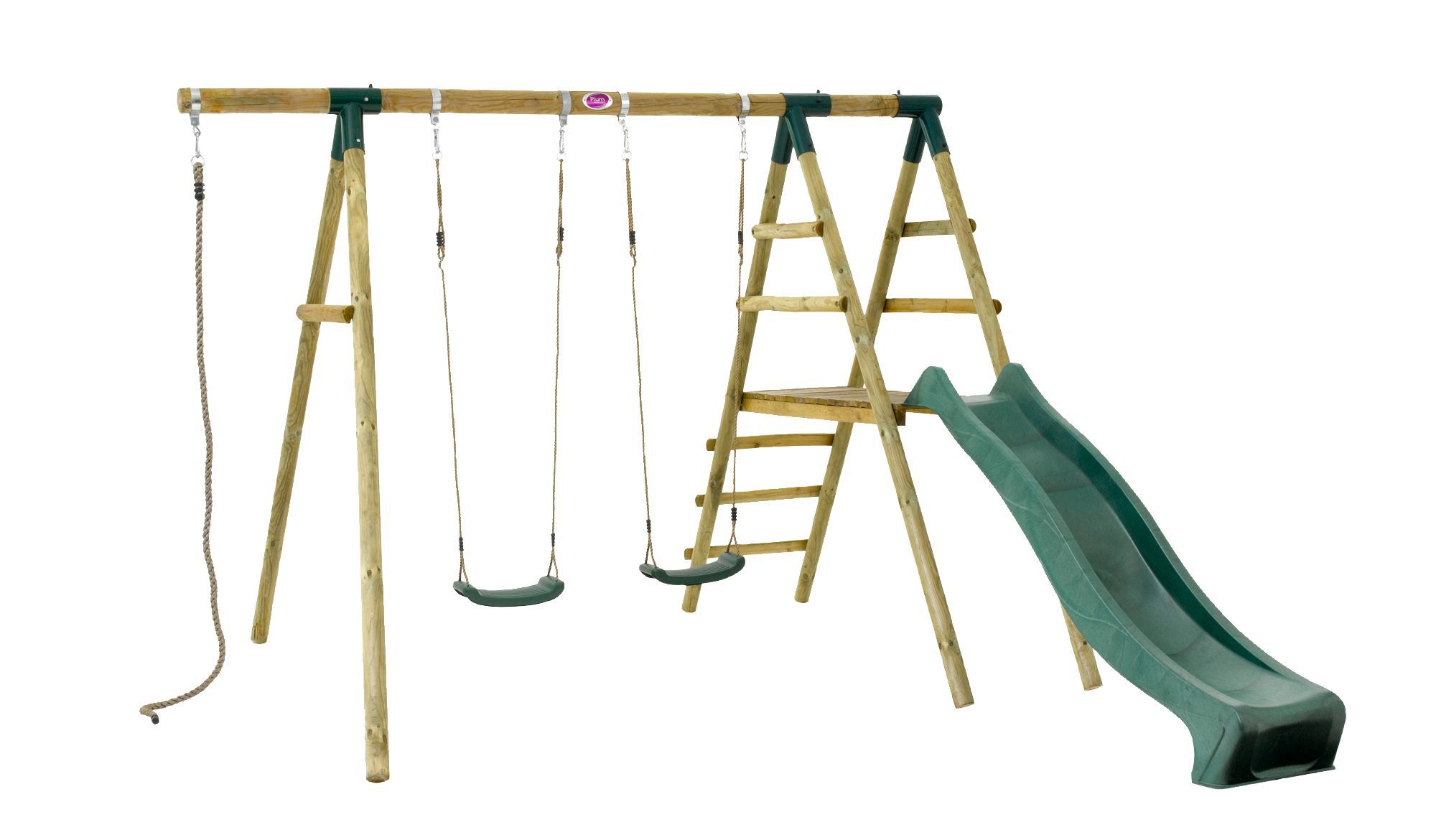 plum swing and slide set