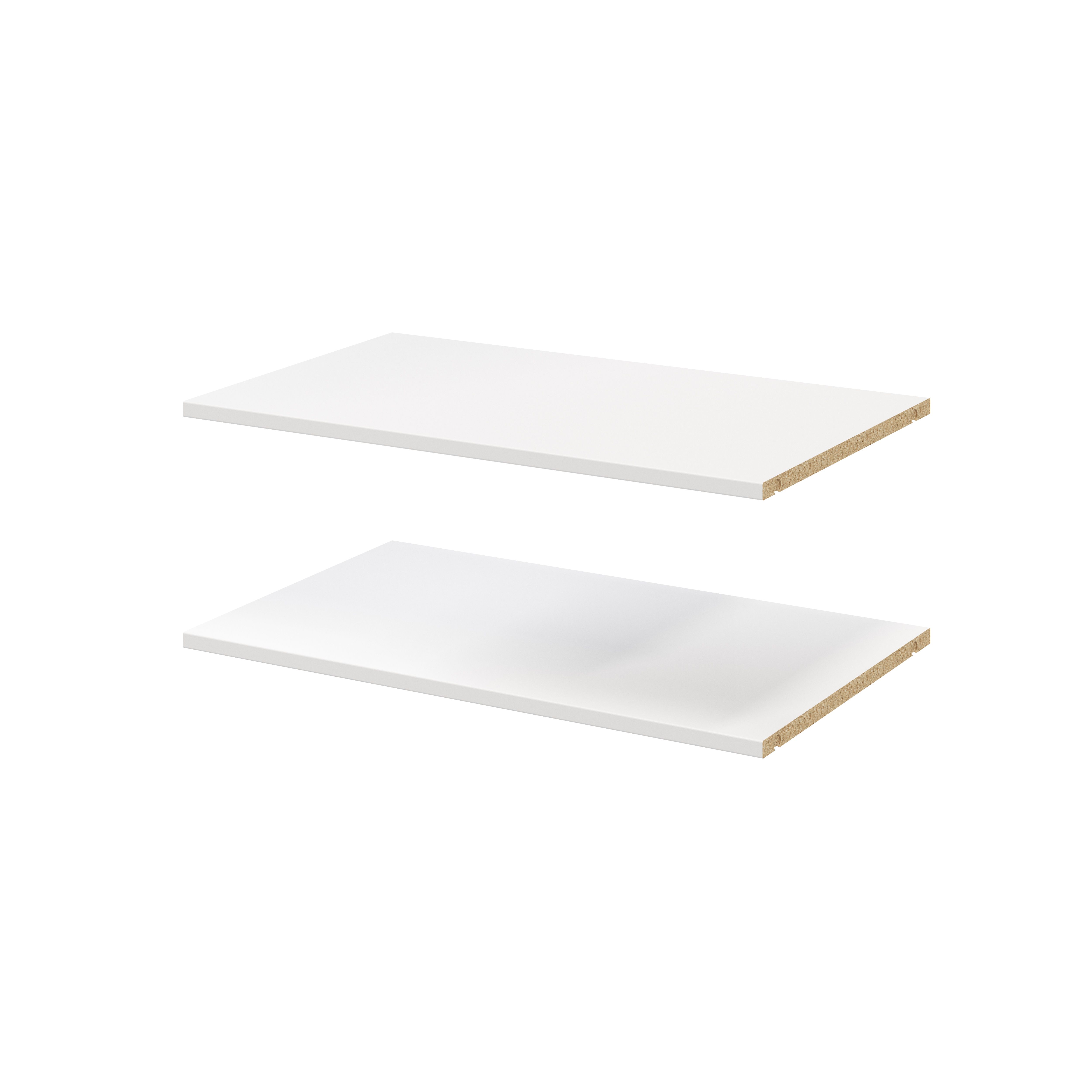 GoodHome Atomia Matt white Shelf, (L)714mm (D)432mm