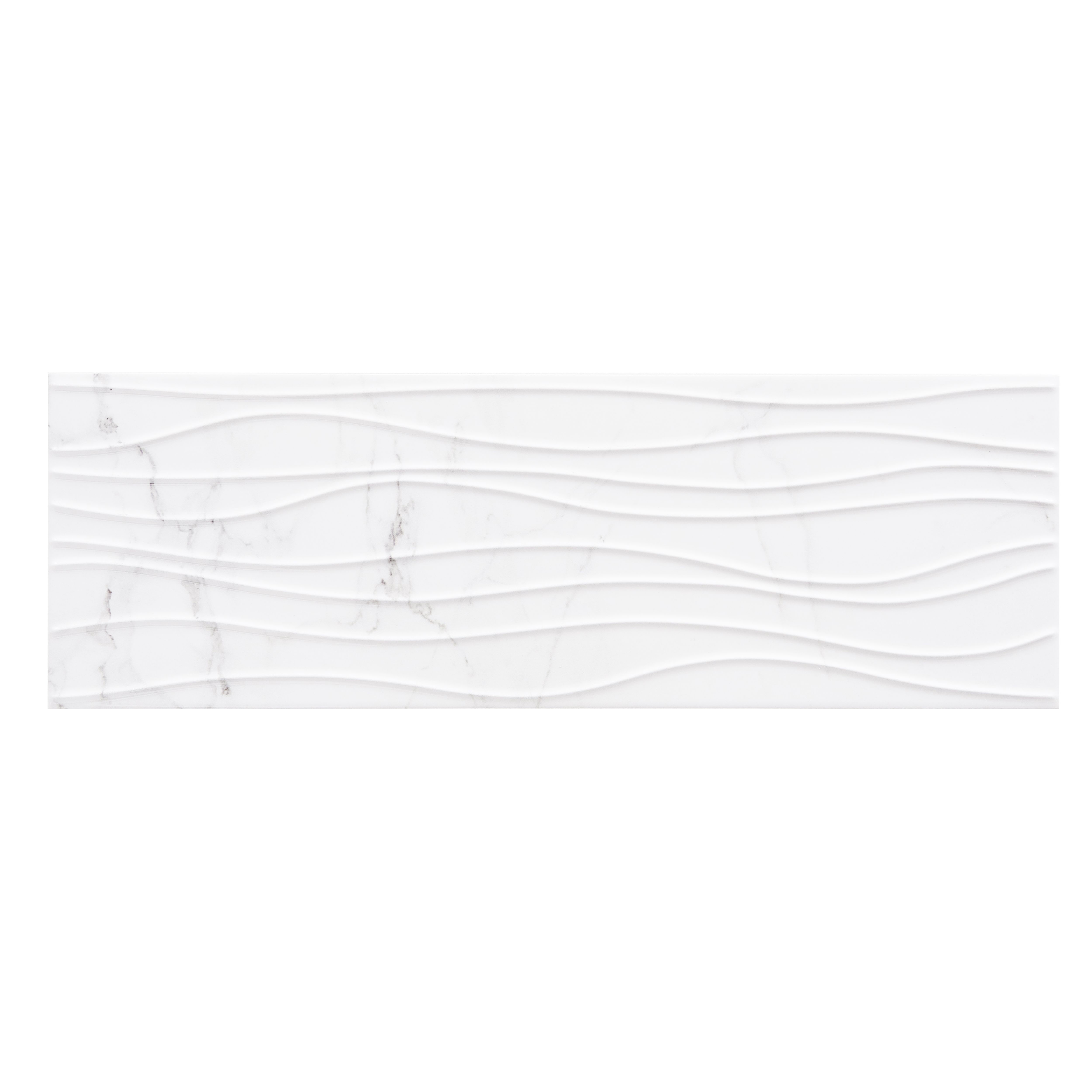 Elegance marble White Gloss 3D decor Marble effect Ceramic Wall tile