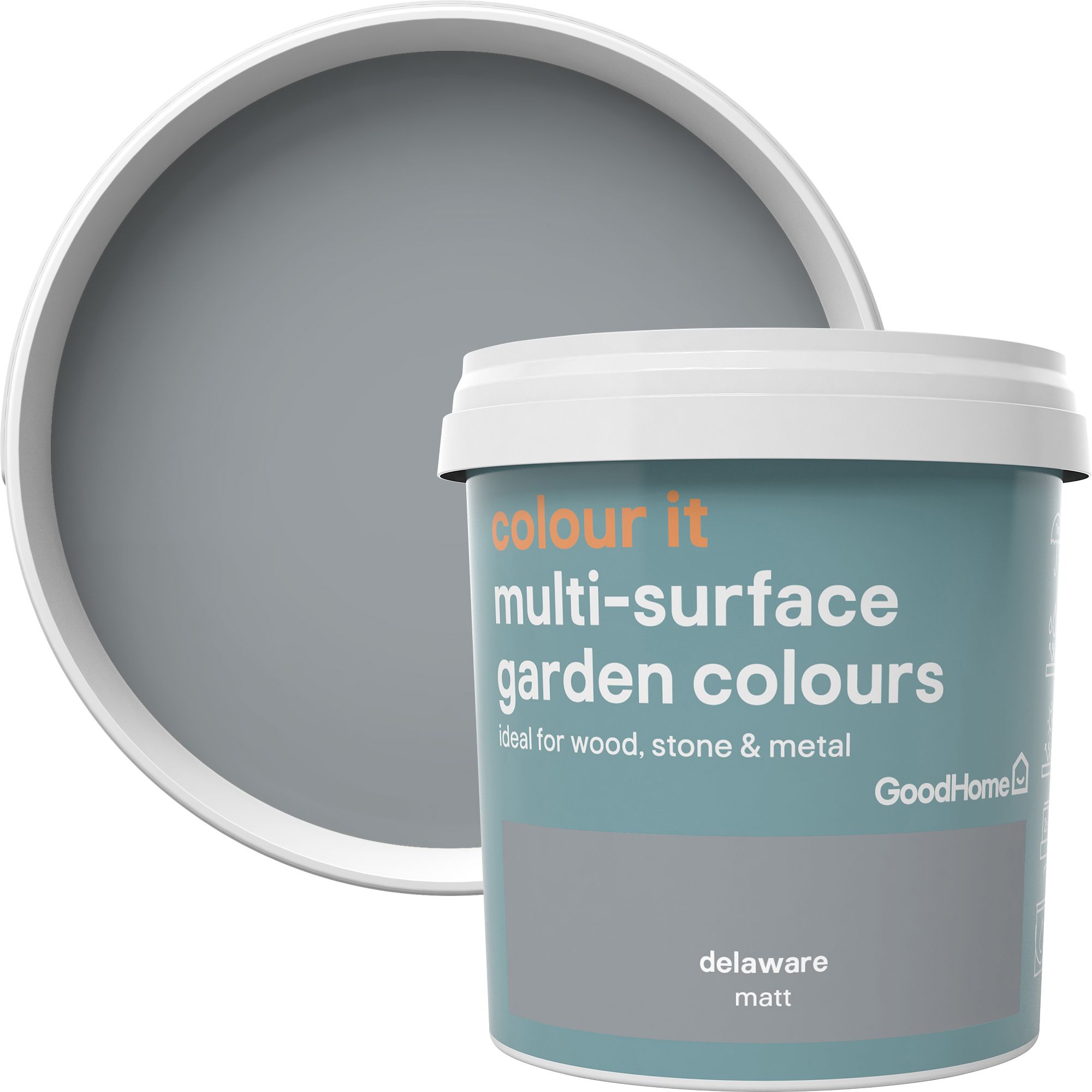 GoodHome Colour it Delaware Matt Multisurface paint, 750ml