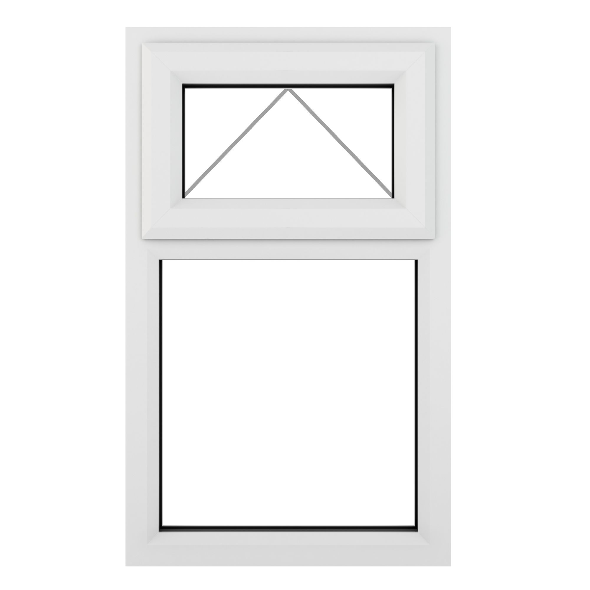 GoodHome Clear Double glazed White uPVC Top hung Window, (H)1190mm (W