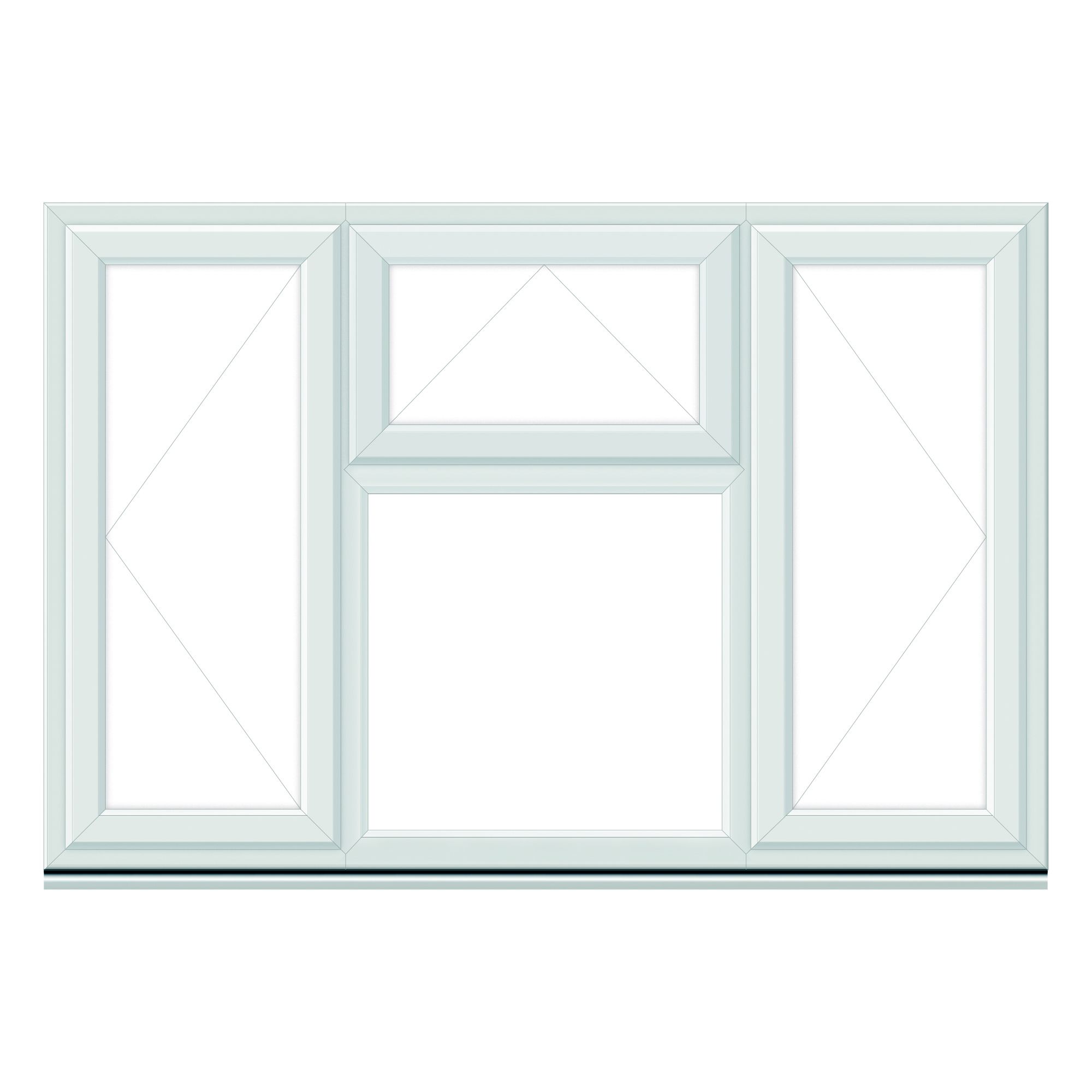 GoodHome Clear Double glazed White uPVC Top hung Window, (H)1115mm (W