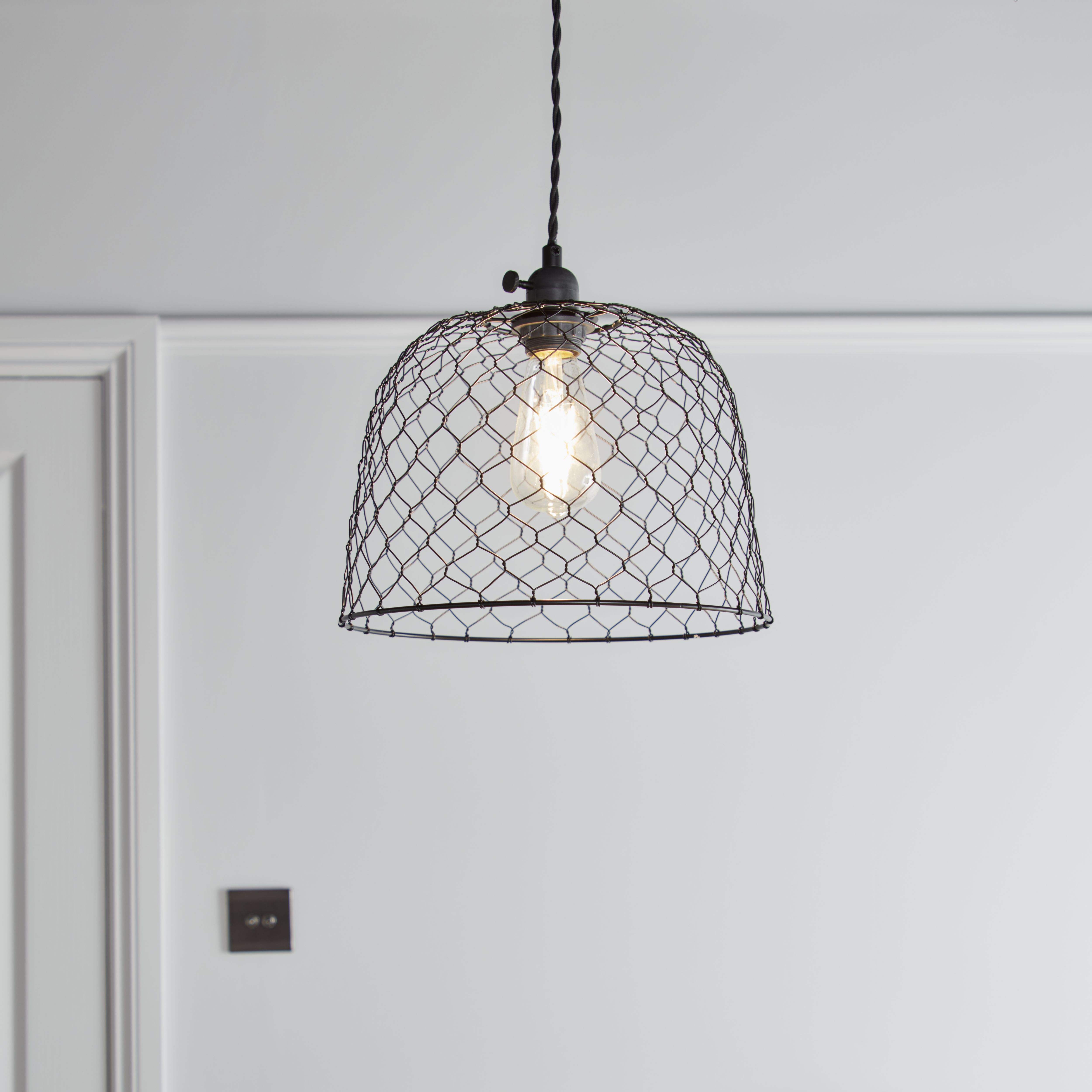 Muanza Matt Black Pendant ceiling light | Departments | DIY at B&Q
