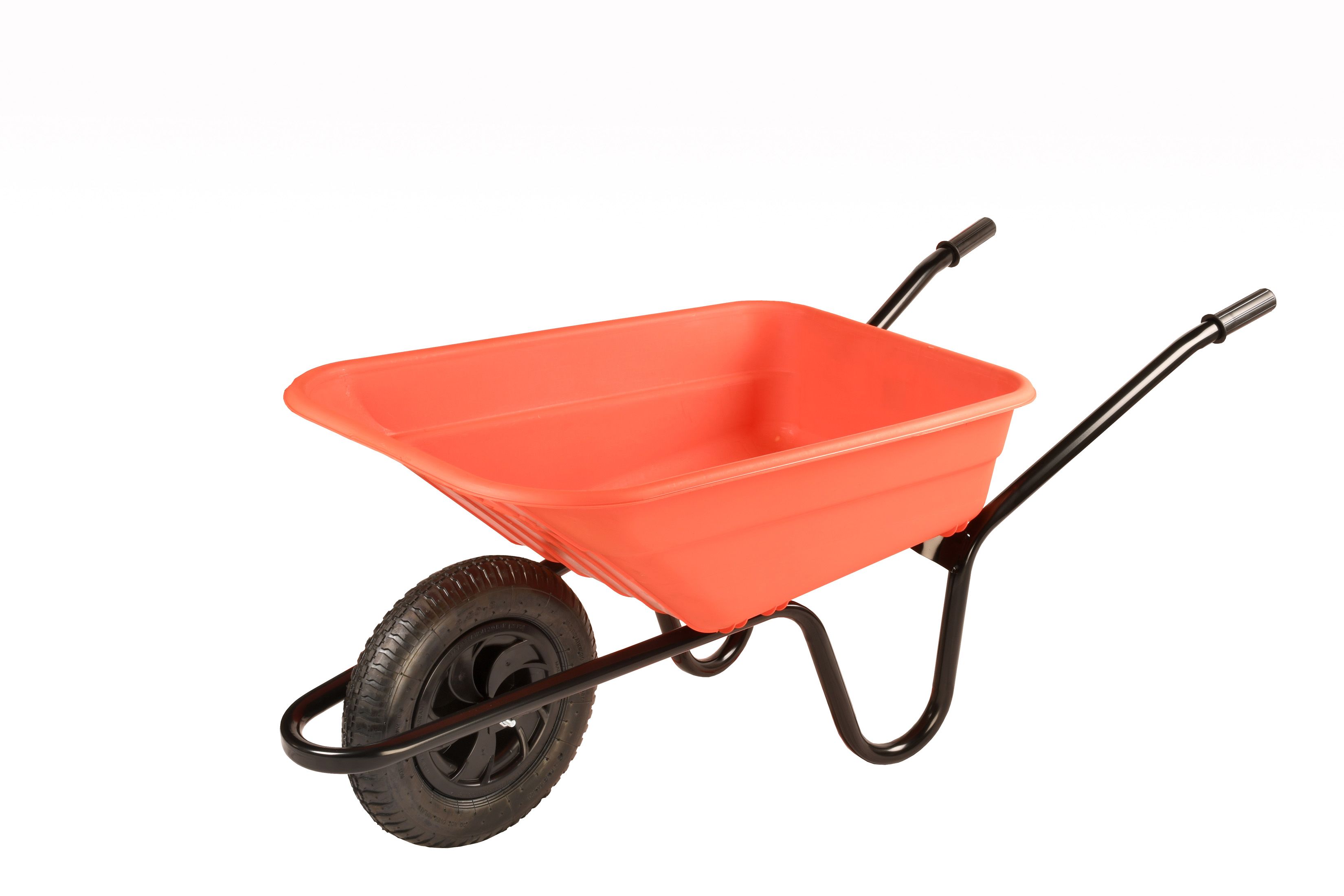 B&Q Sovereign Orange Metal Wheelbarrow 90L Departments DIY at B&Q
