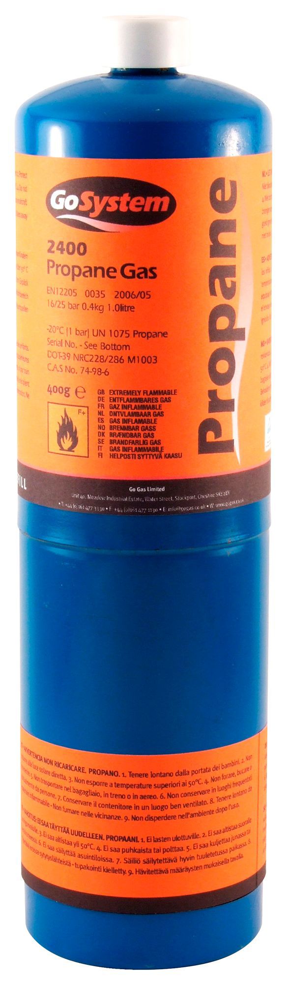 GoSystem Propane Gas cylinder, 0.4kg Departments DIY at B&Q