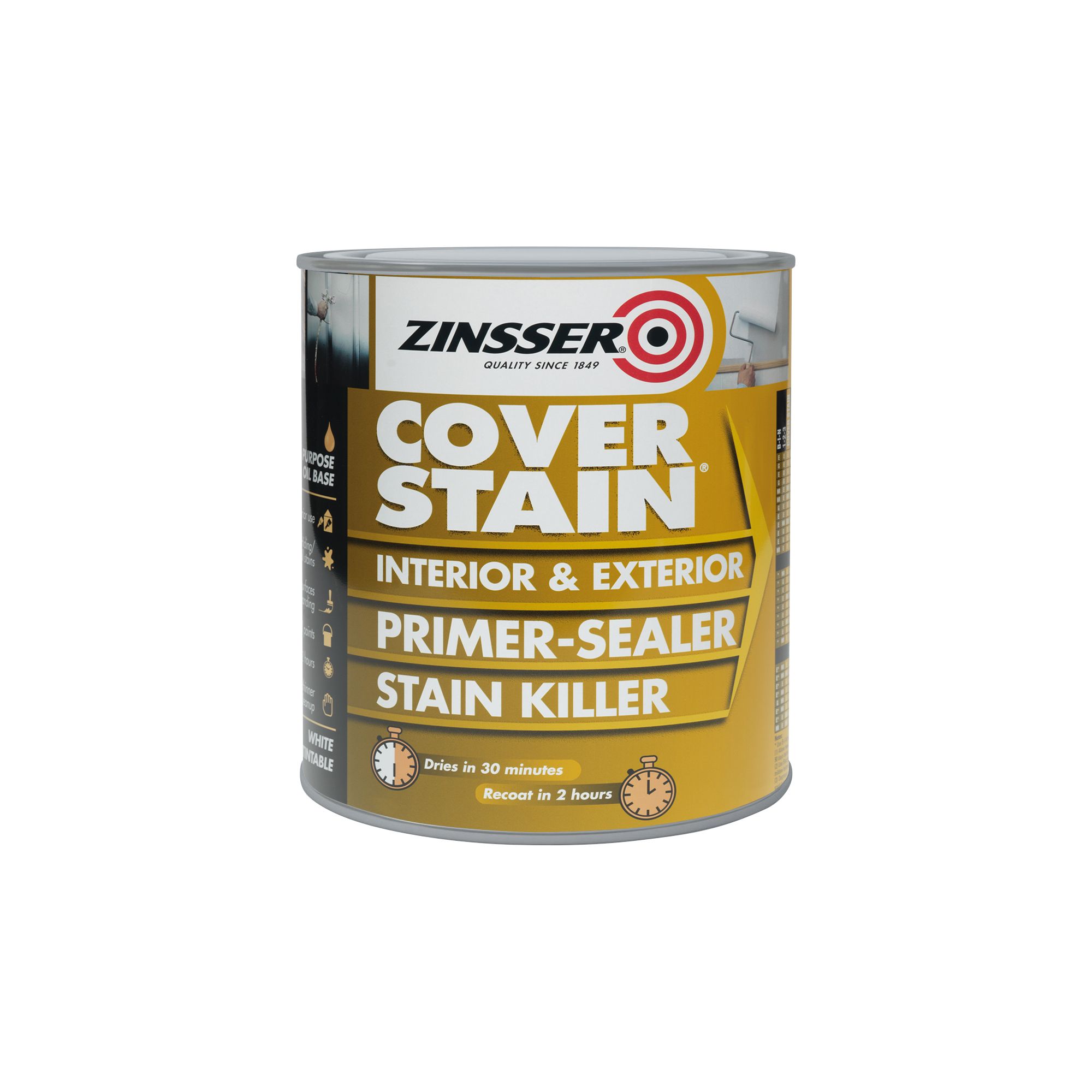 Zinsser Coverstain White Multi-surface Primer & sealer, 1L ...