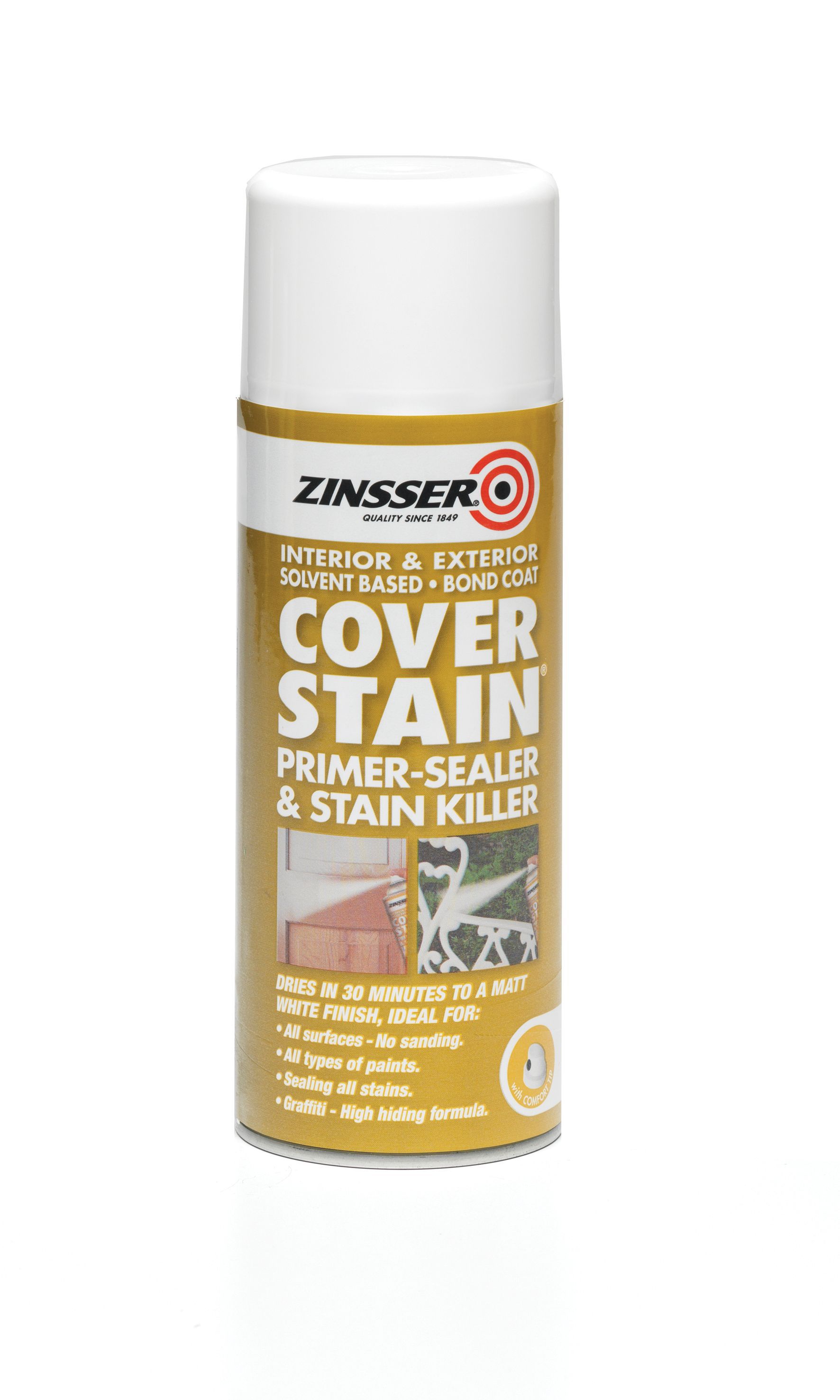 Zinsser Cover Stain Primer Sealer 0 4l Departments Diy At B Q