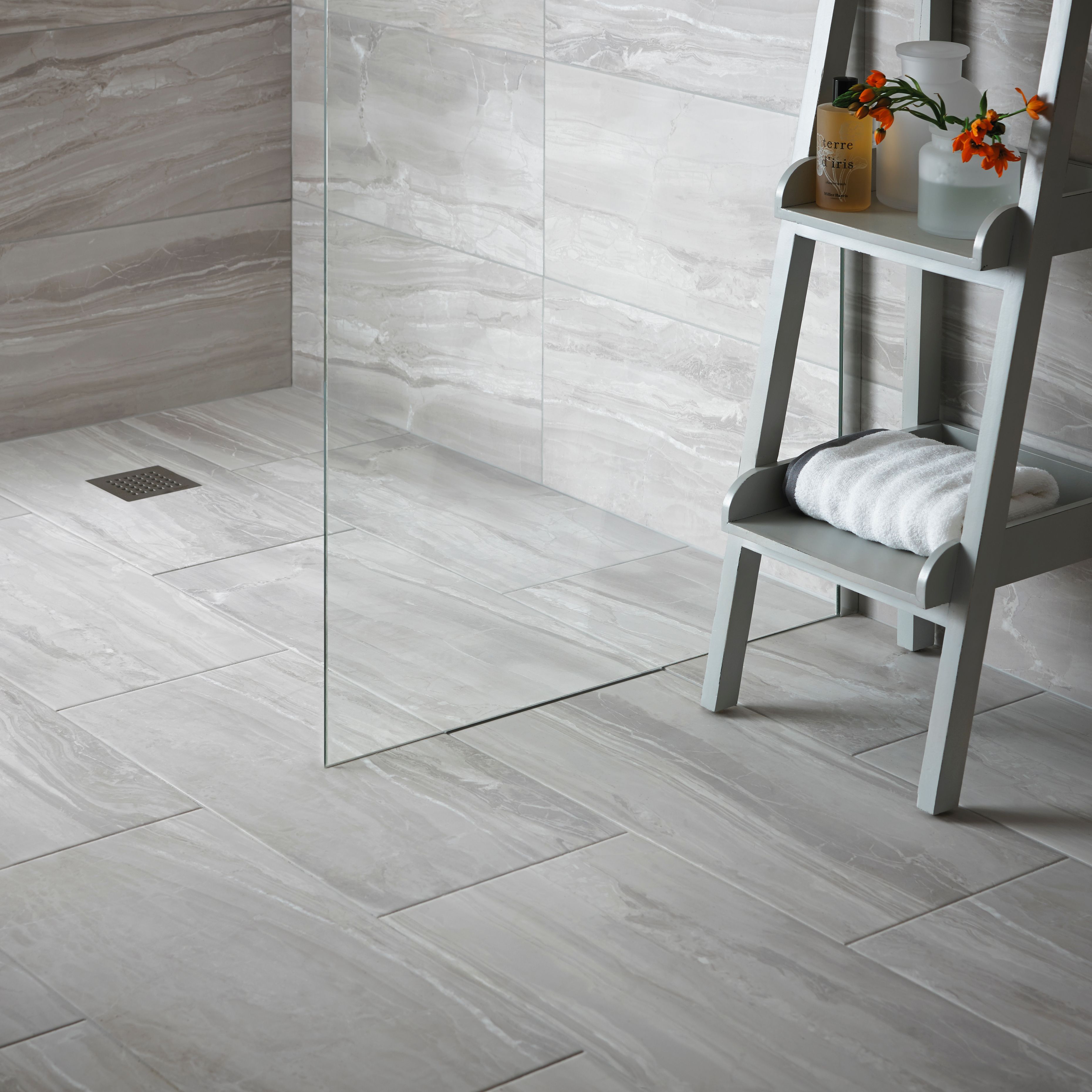 Fossilised wood Pebble Matt Stone effect Ceramic Wall & floor tile, (L