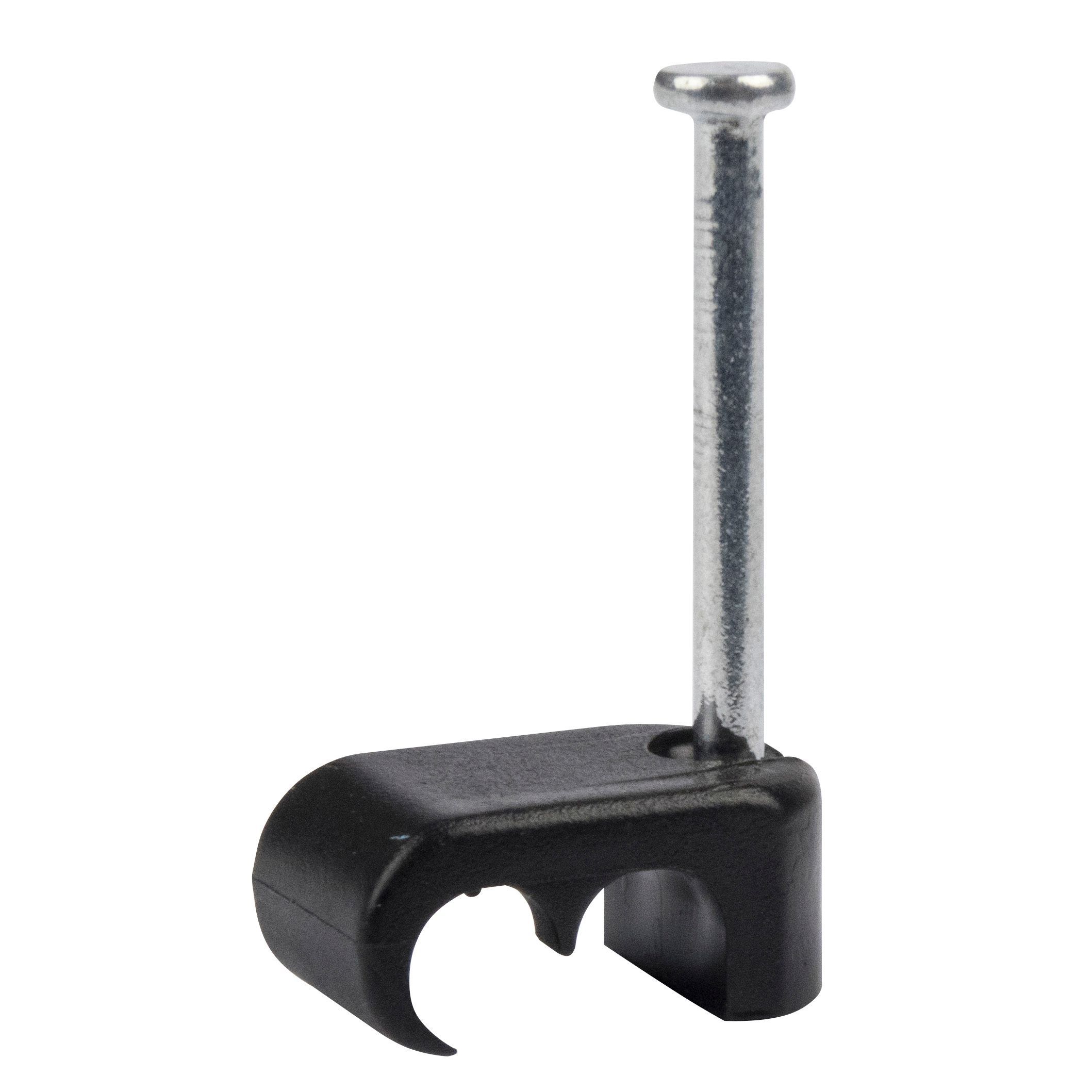 Tristar Black Twin Satellite Cable Clips, Pack of 25 Departments