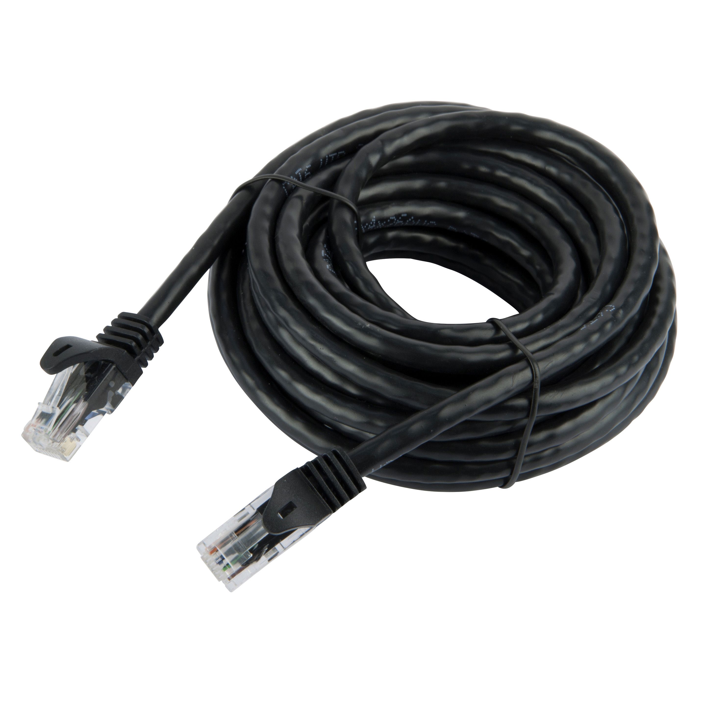 Tristar Cat 6 Black Network cable, 5m | Departments | DIY at B&Q