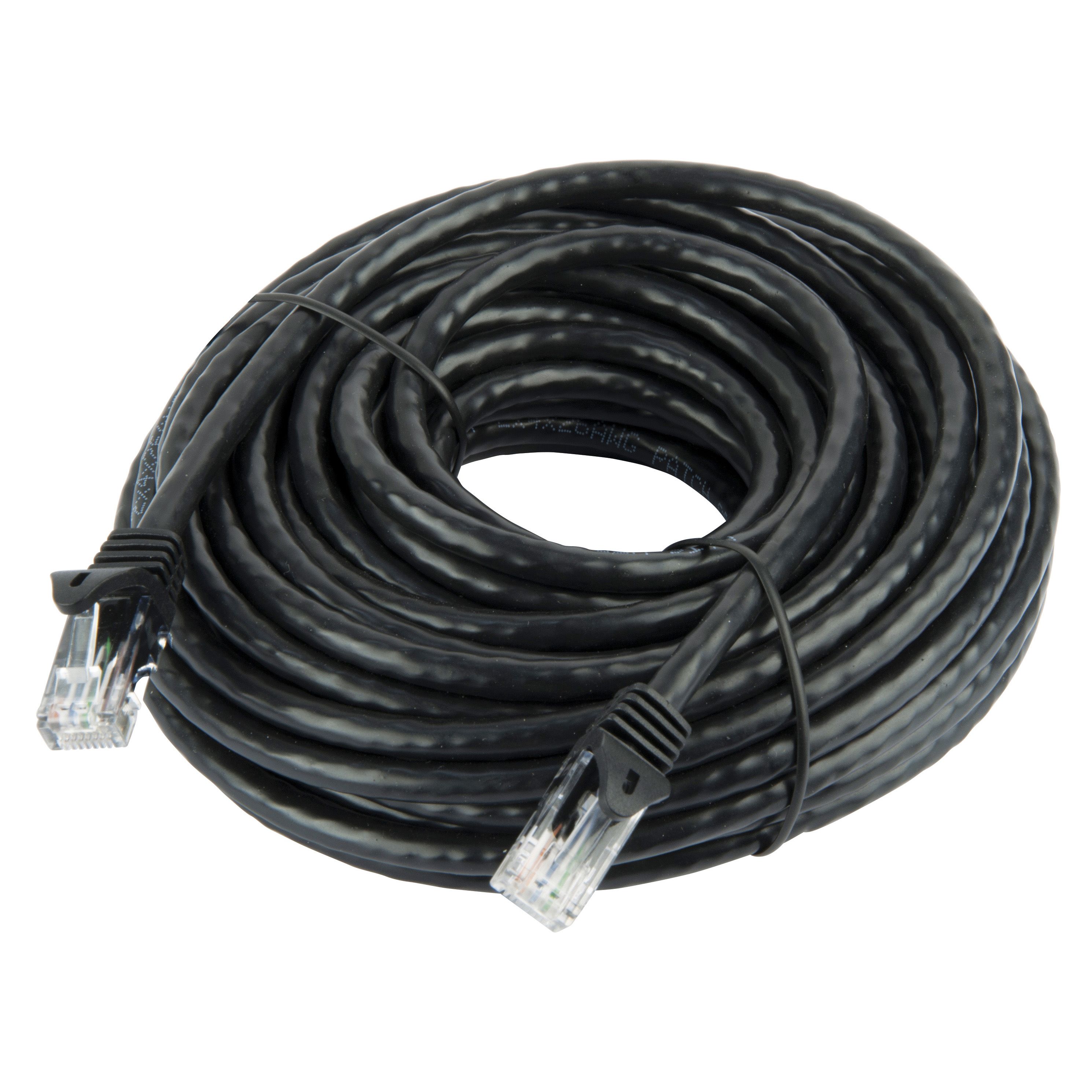 Tristar Cat 6 Black Network cable, 10m | Departments | DIY at B&Q