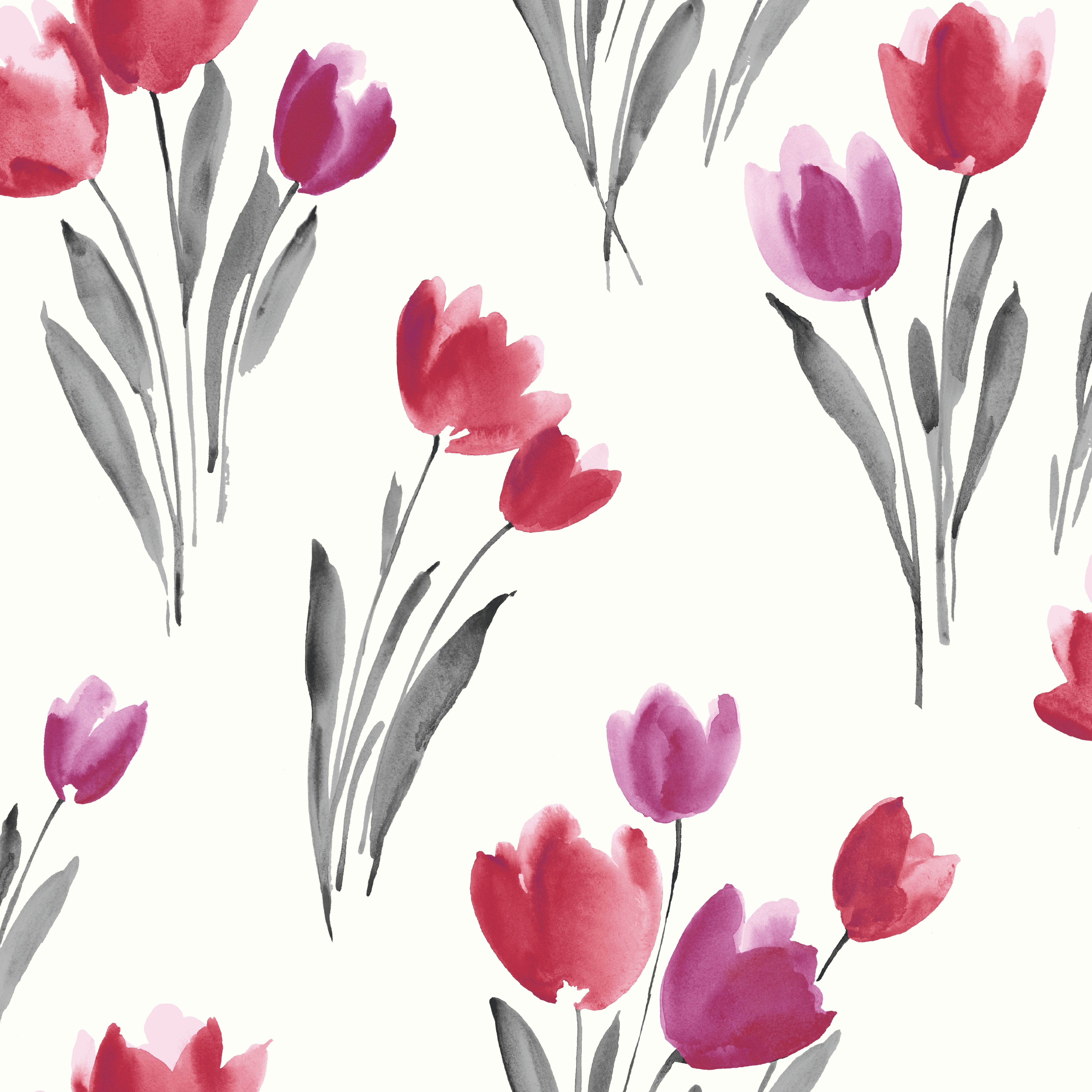 wallpaper arthouse vintage b&q Wallpaper Grey, Arthouse & White Opera Tulip Red