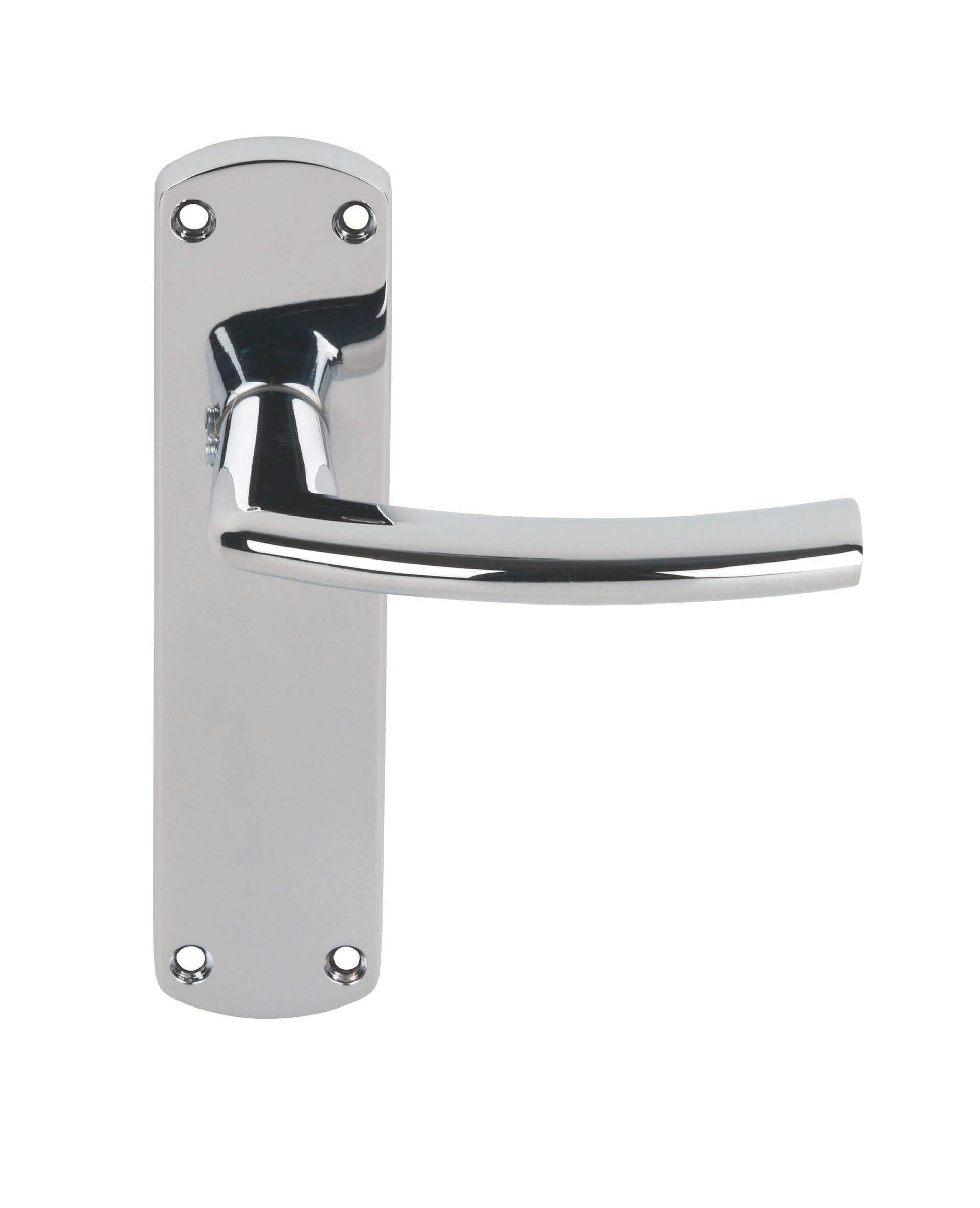 Dos Polished Chrome effect Lever latch Door handles Departments DIY