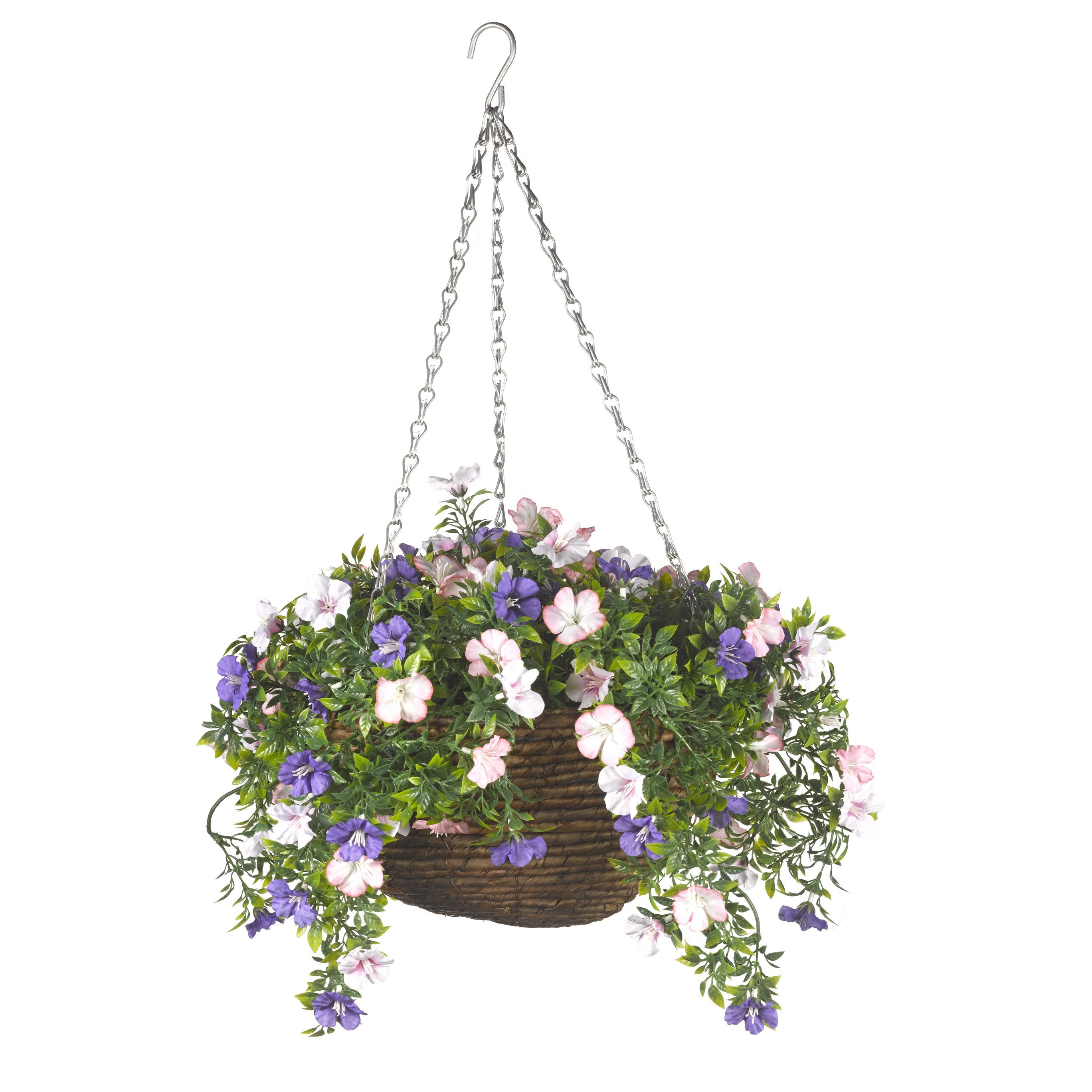 Smart Garden Multicolour Pertunia artificial Hanging basket, 30cm