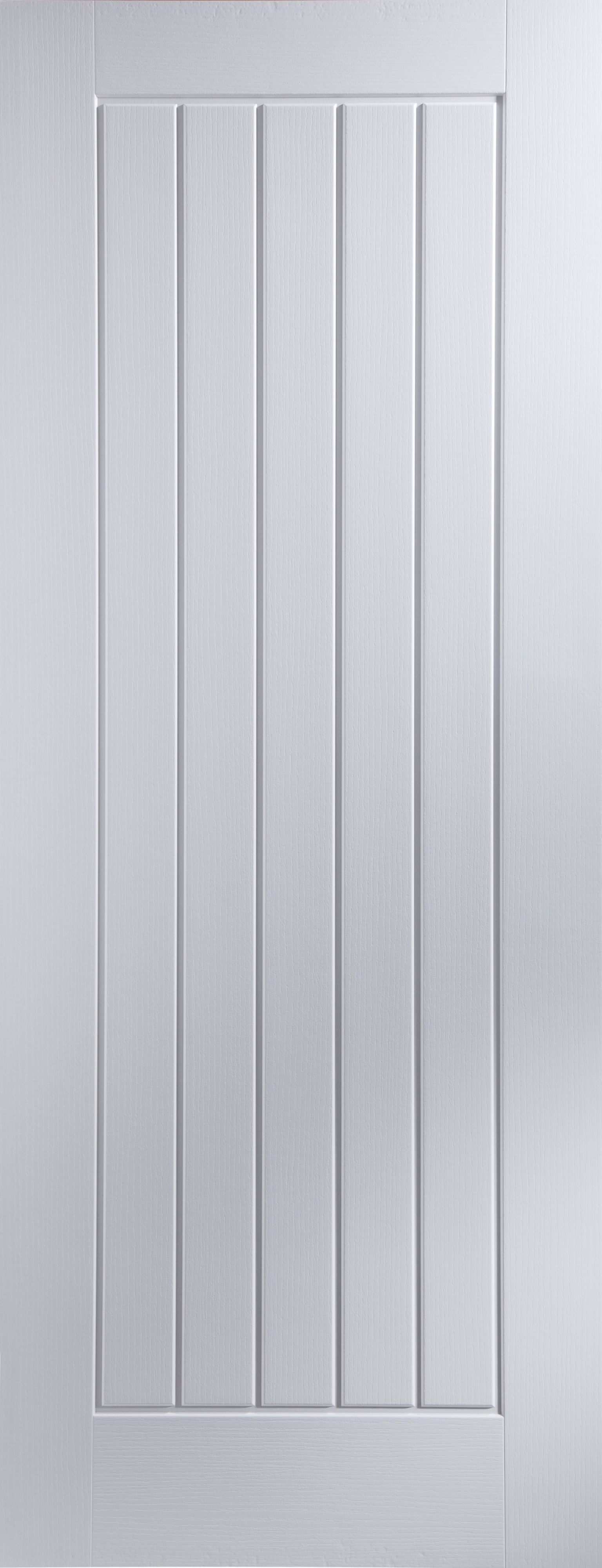 Cottage Panel Pre-Painted White Woodgrain Unglazed Internal