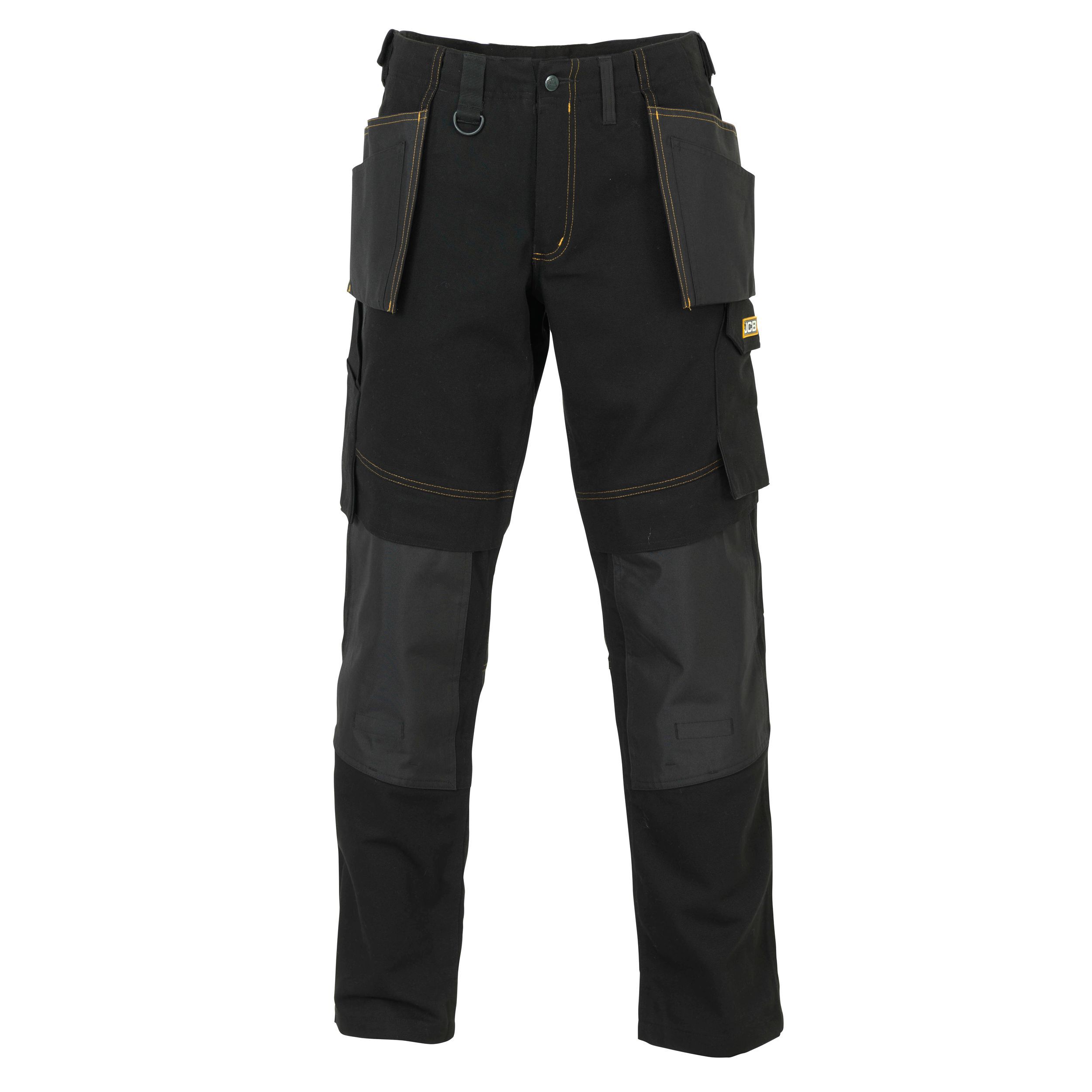JCB Rochester Pro Black Work trousers W38 L34 Departments DIY at B&Q