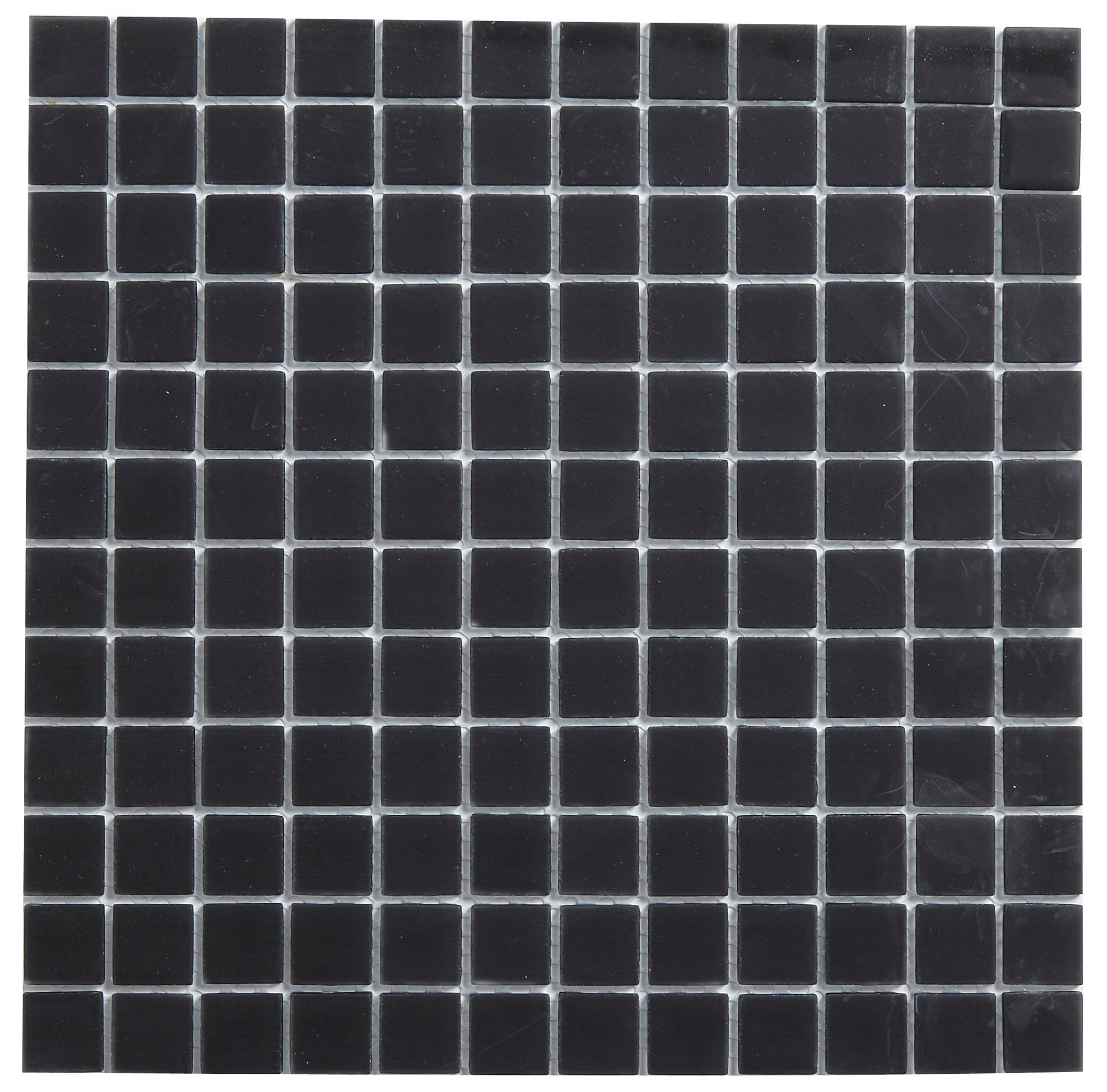 Frosted Glass Black Glass Mosaic Tile L300mm W300mm Departments Diy At Bandq 3138