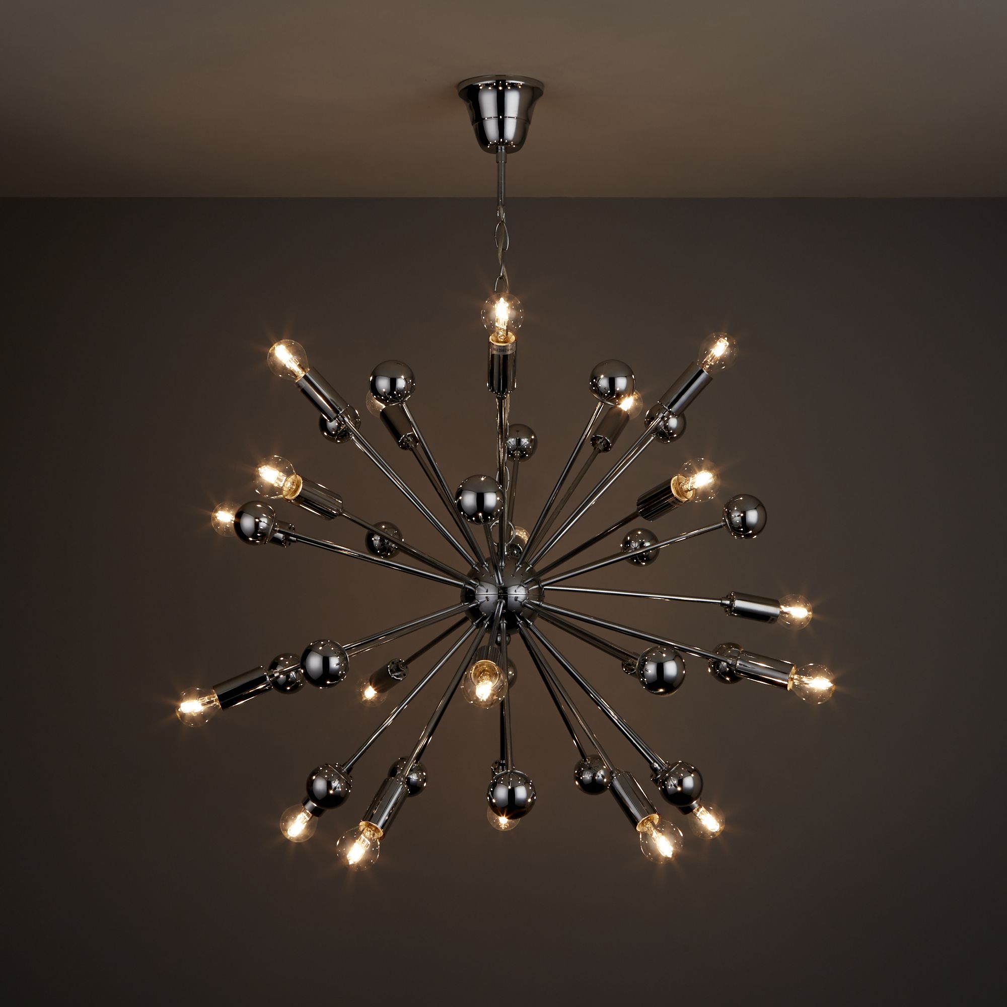 Komet Chrome Effect 20 Lamp Pendant Ceiling Light Departments