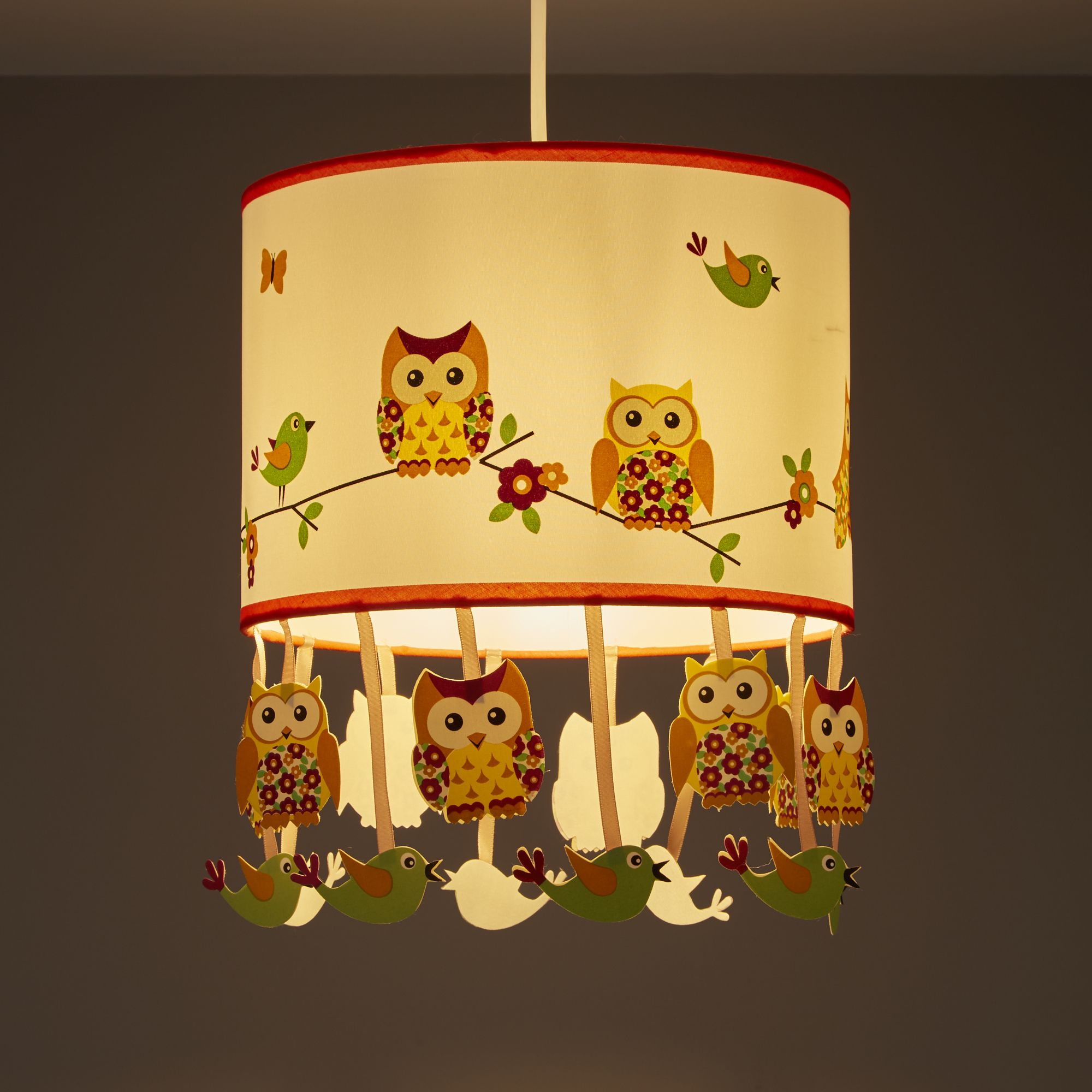 off white drum lamp shade