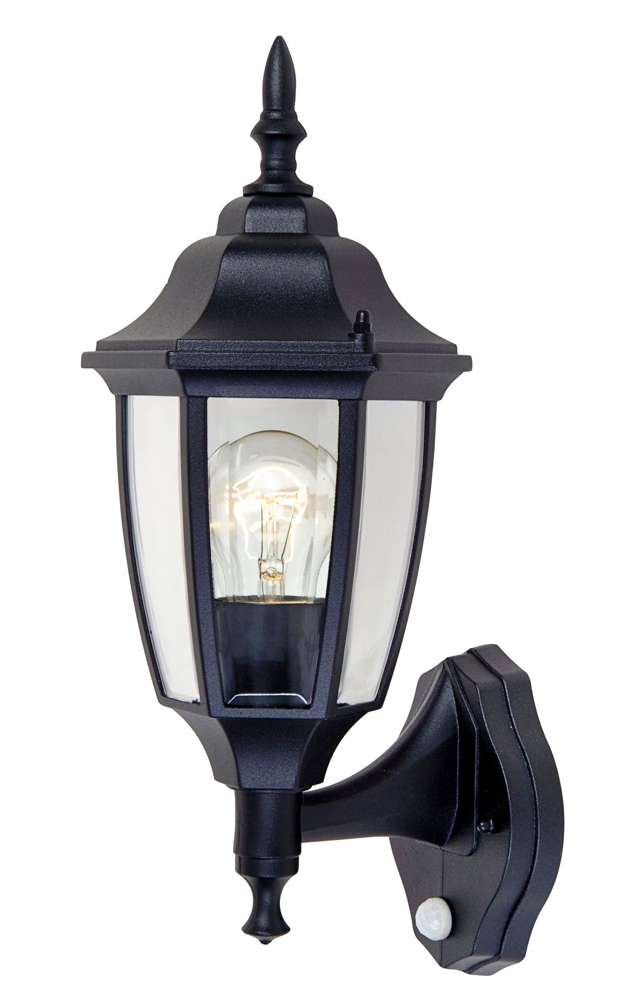 Blooma Louisa Black External PIR Wall Light Departments ...