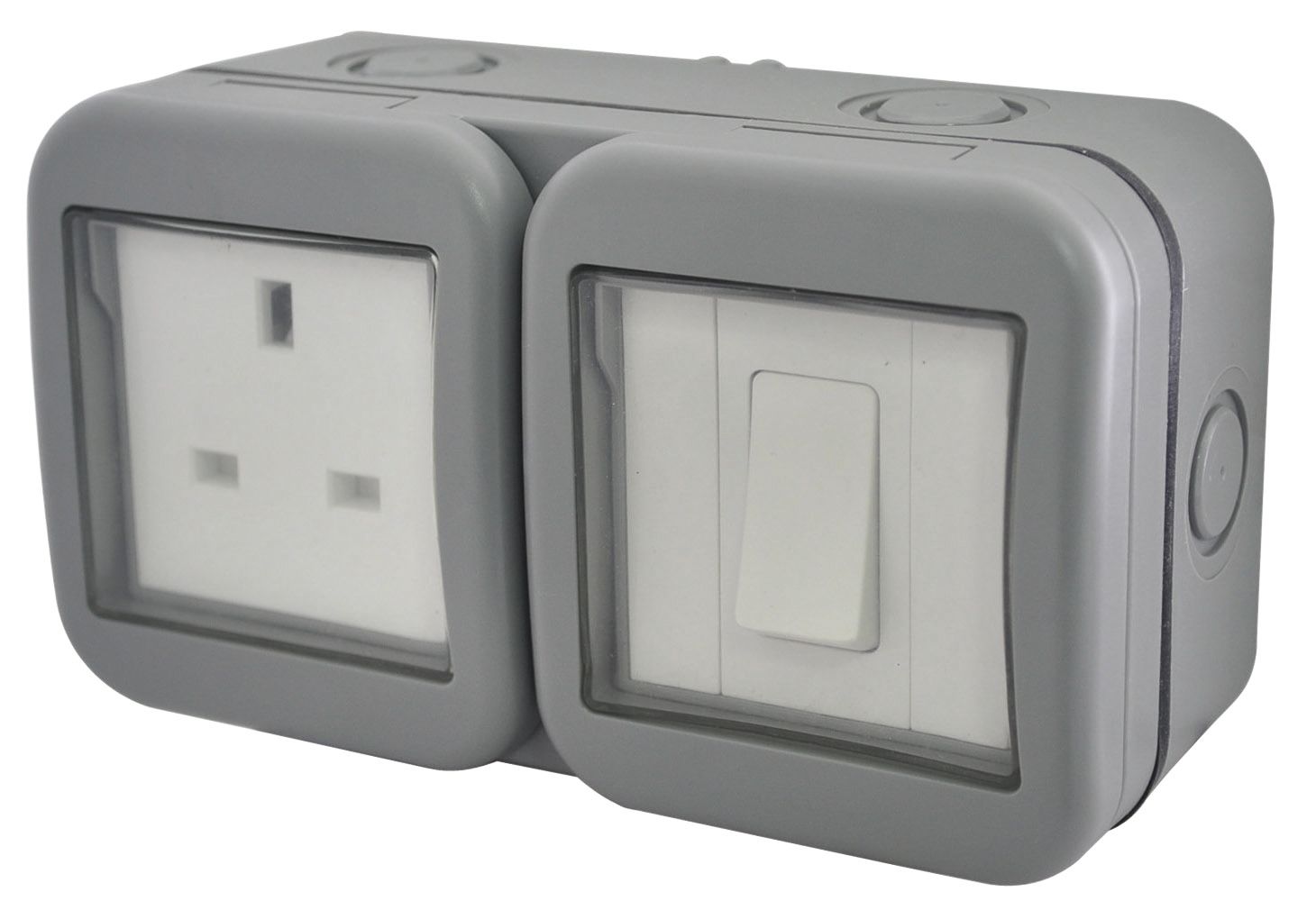 Diall 13A 1-Gang External Socket & 2 Way Single Switch | Departments ...