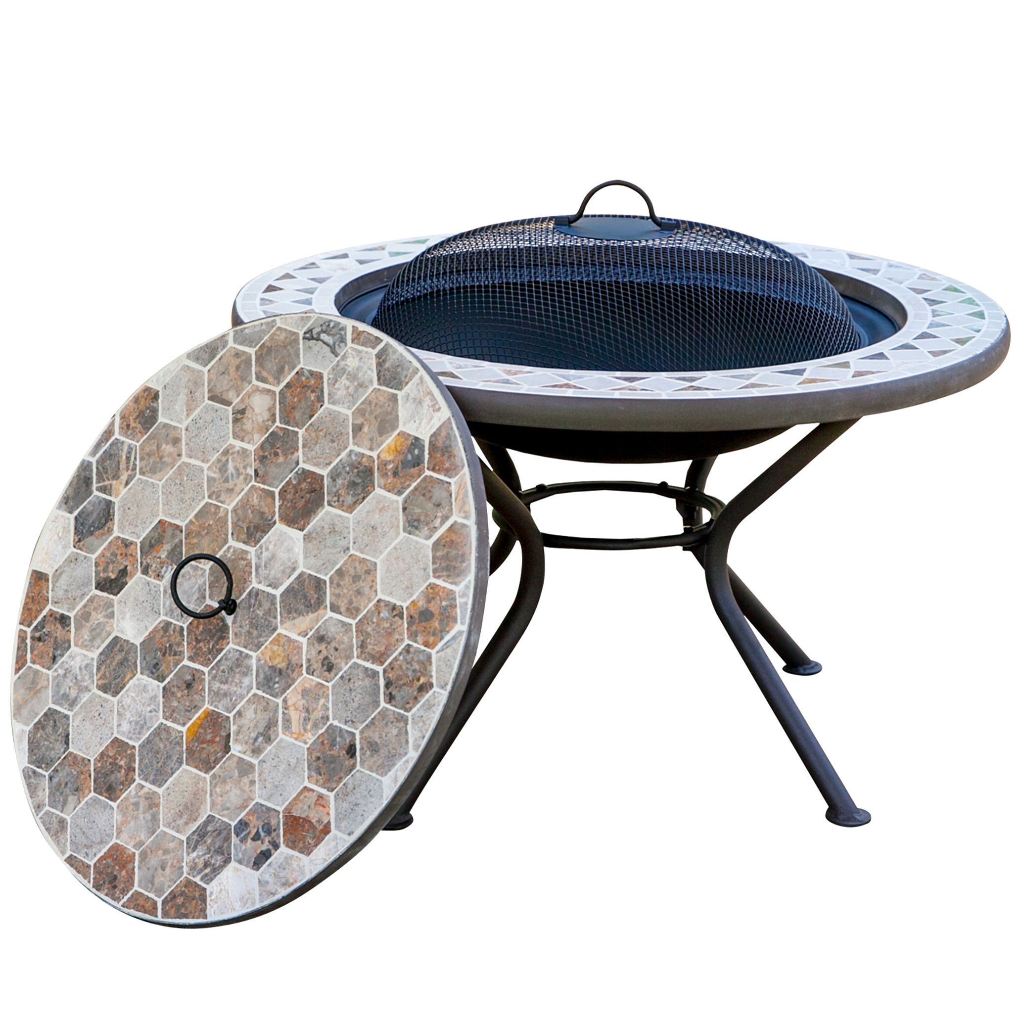 Blooma Silene Metal Firepit Table Departments Diy At B Q