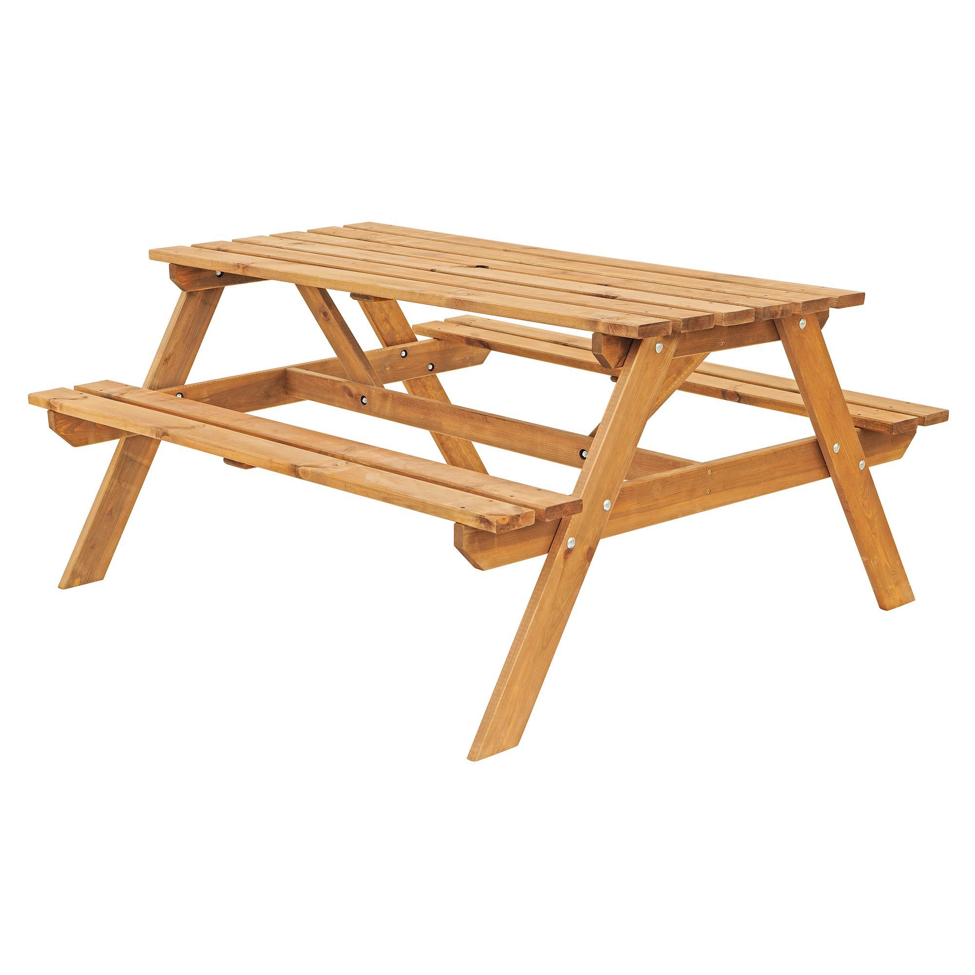 Batam Timber Picnic Bench Departments DIY at B&amp;Q