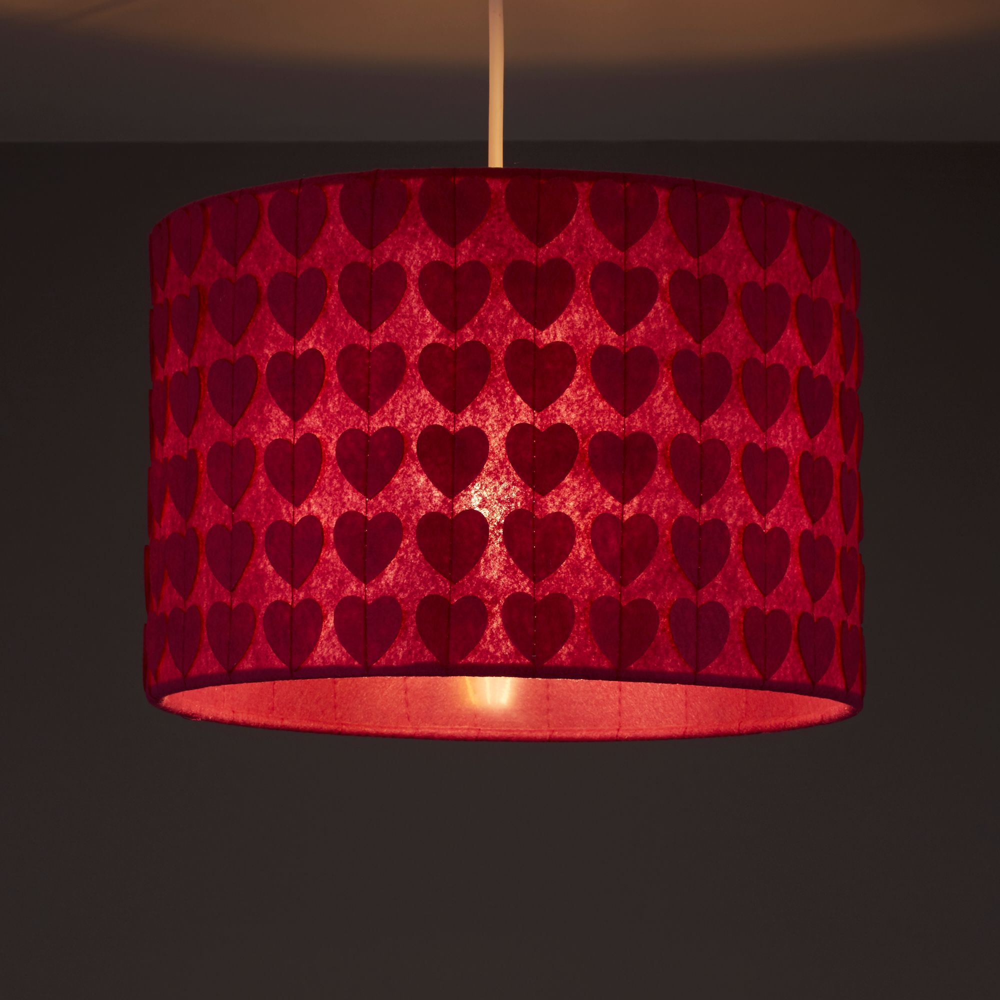 Colours Peppi Pink Heart Light Shade (D)300mm Departments DIY at B&Q