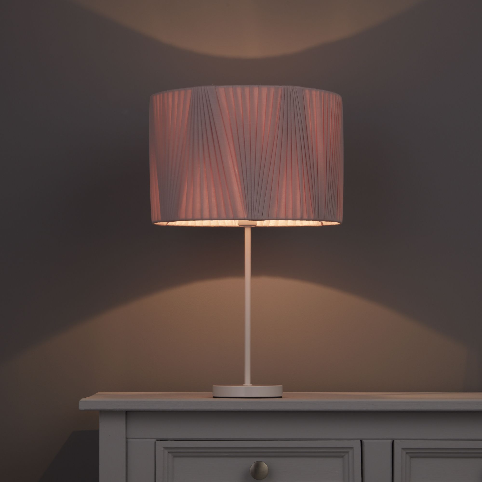 mauve table lamp shade