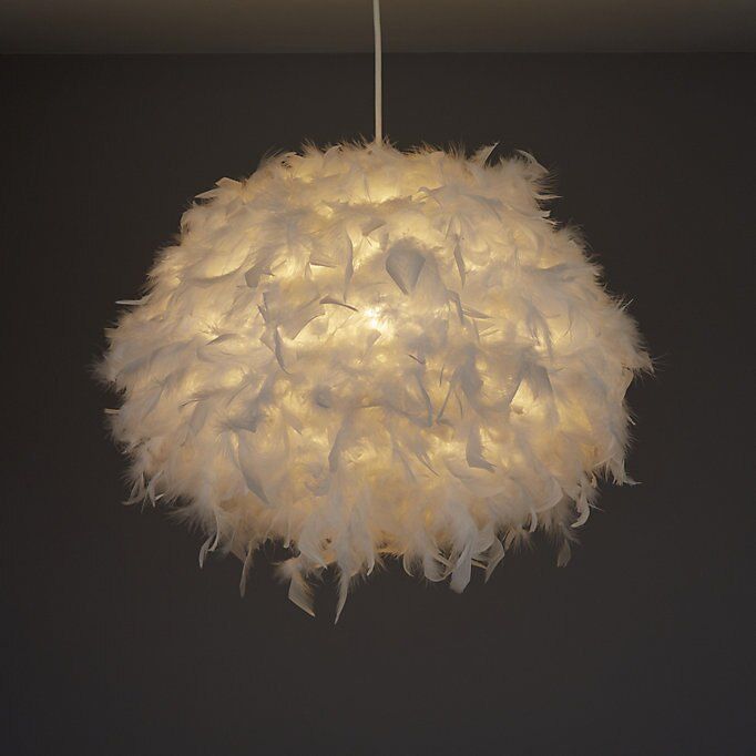 white feather lamp shades