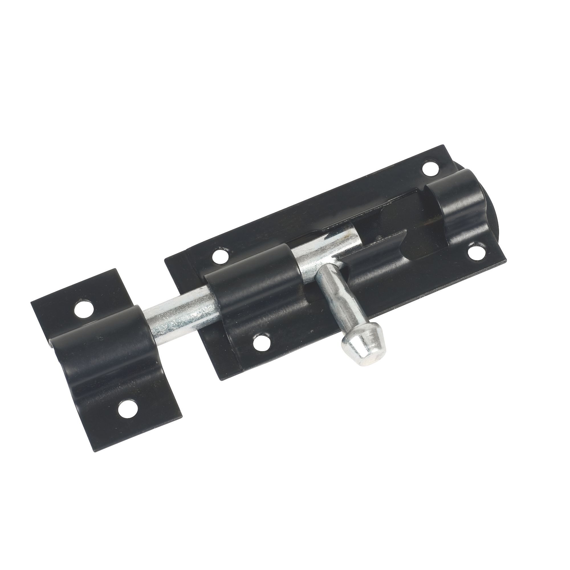 Black Barrel Steel Gate bolt, (L)80mm Departments TradePoint